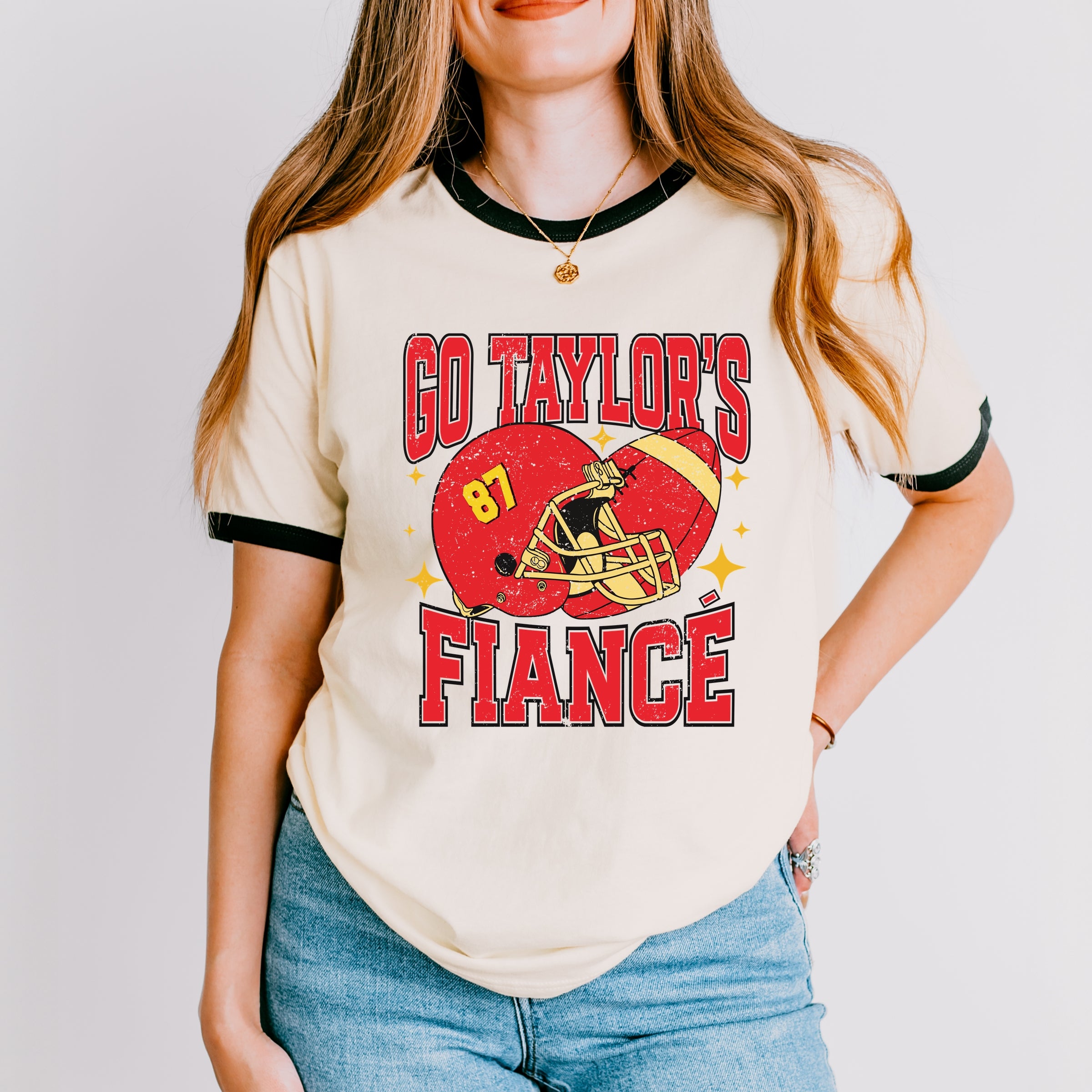 Go Taylor's Fiance Sparkle - Womens Ringer Tee