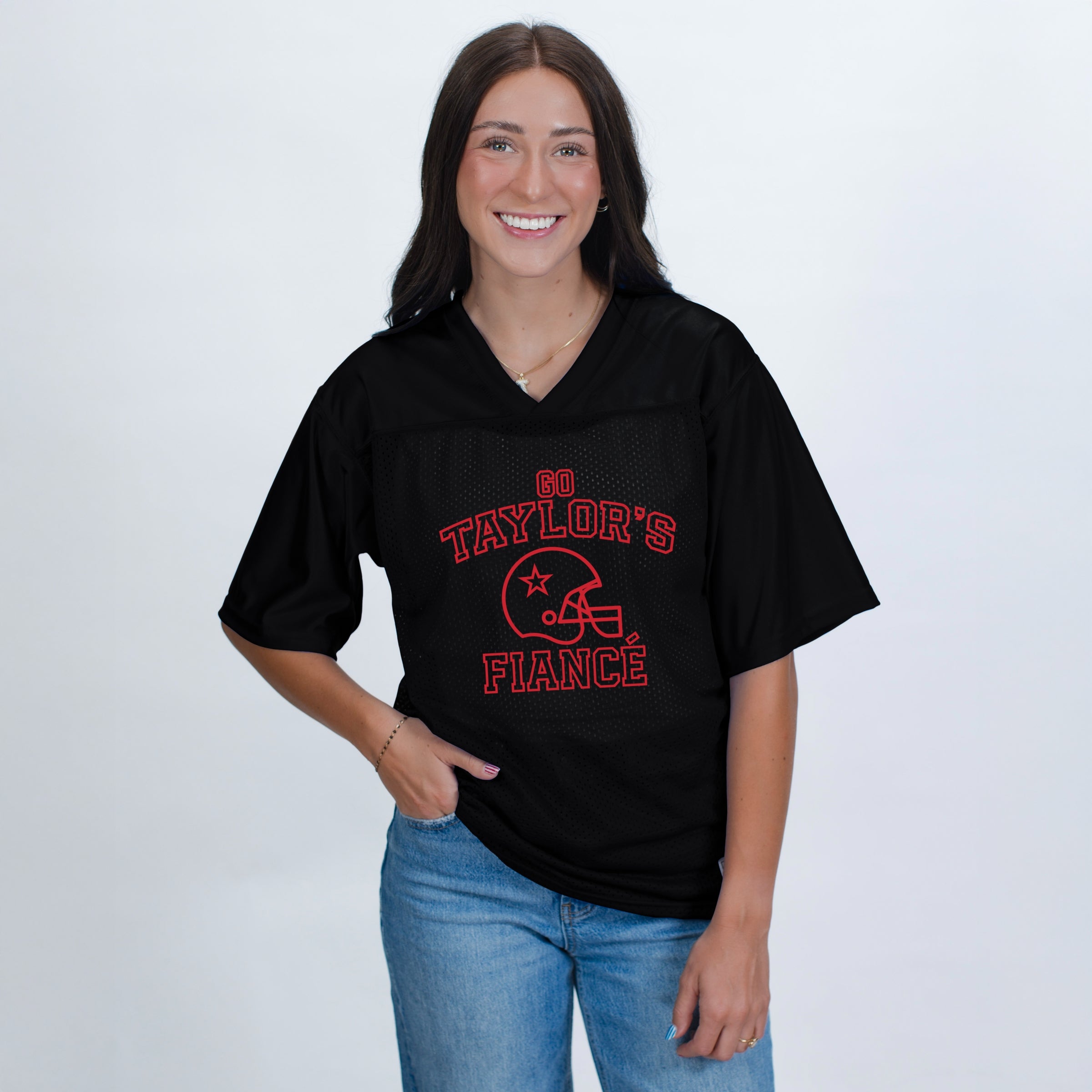 Go Taylor's Fiance Varsity - Football Jersey