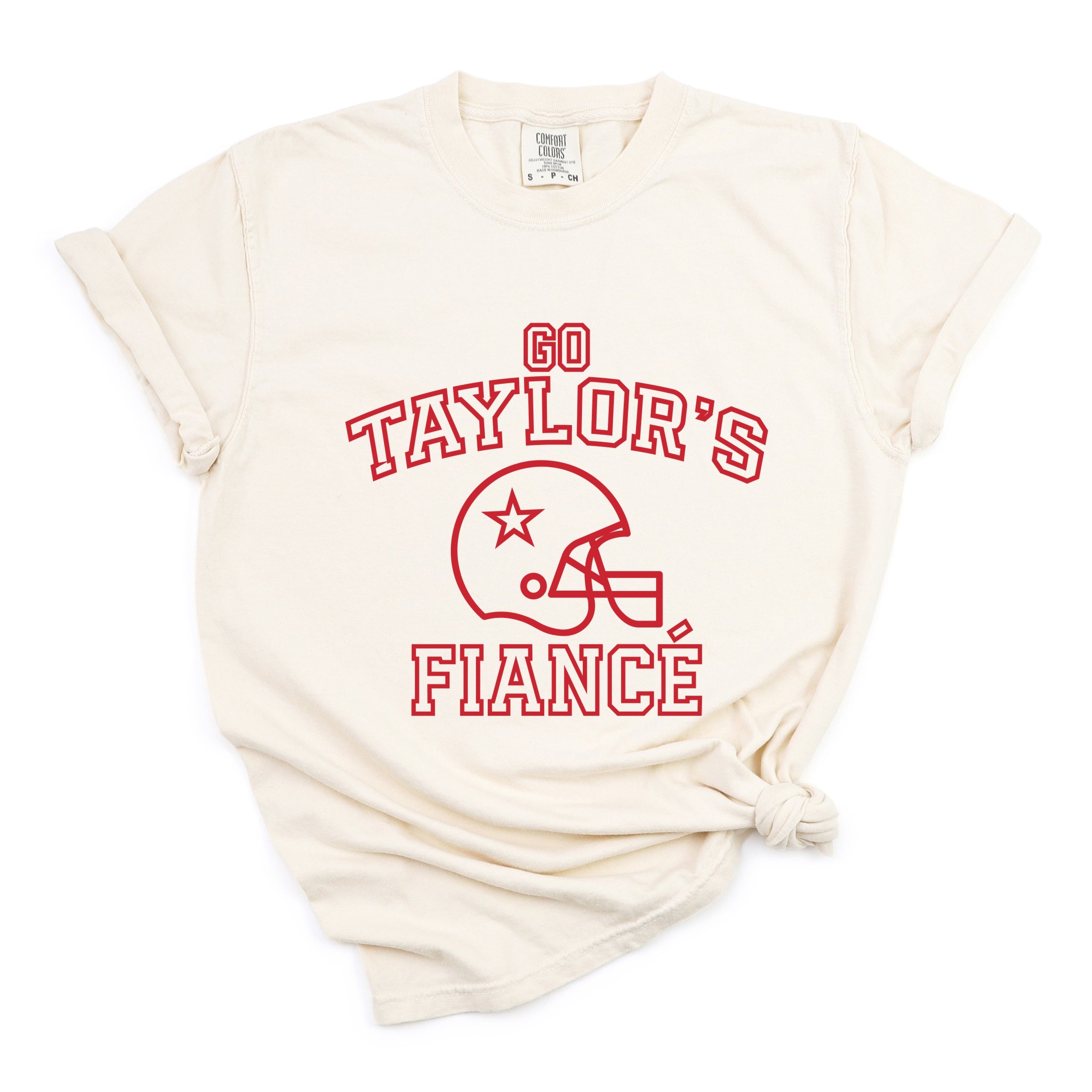 Go Taylor's Fiance Varsity - Womens Garment Dyed Tee