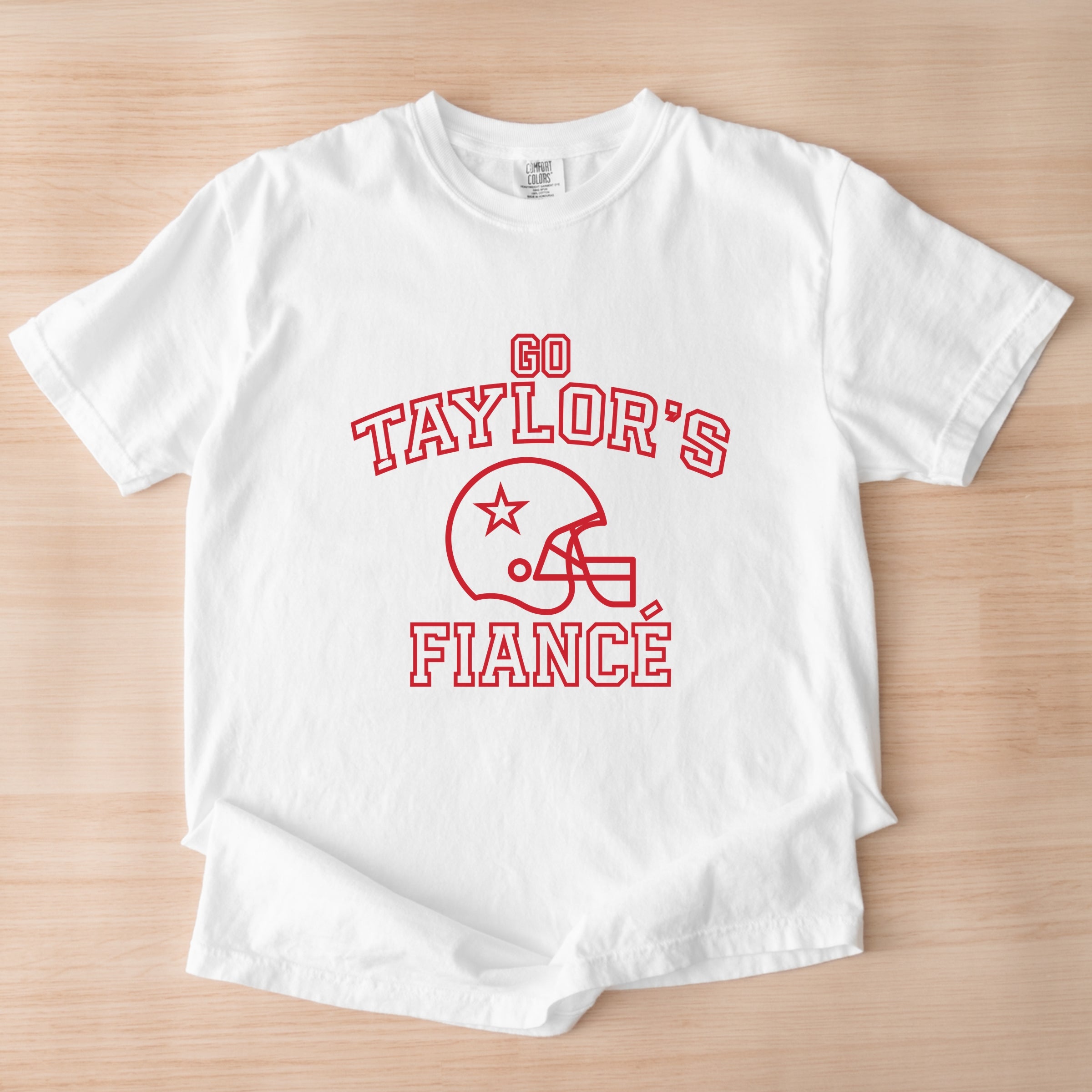 Go Taylor's Fiance Varsity - Womens Garment Dyed Tee