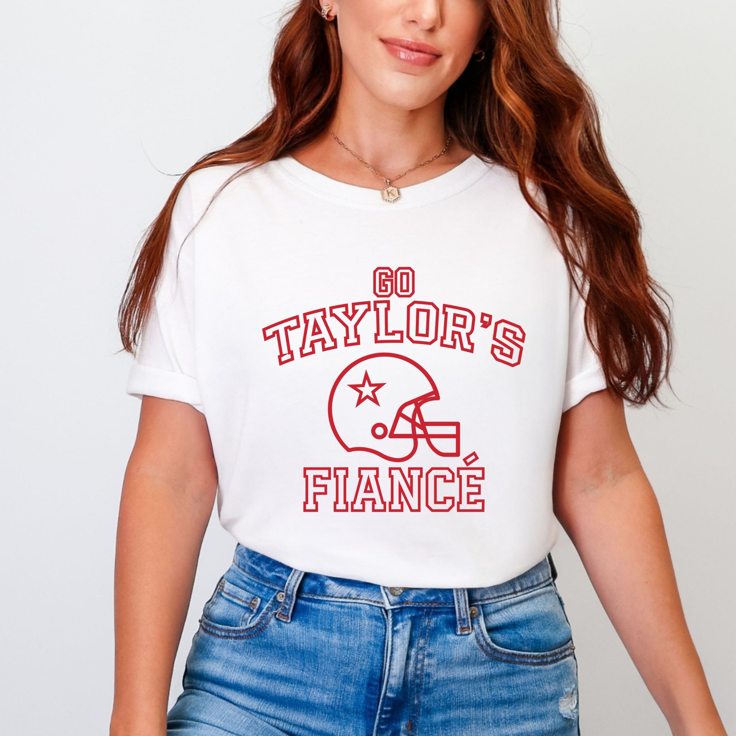 Go Taylor's Fiance Varsity - Womens Garment Dyed Tee
