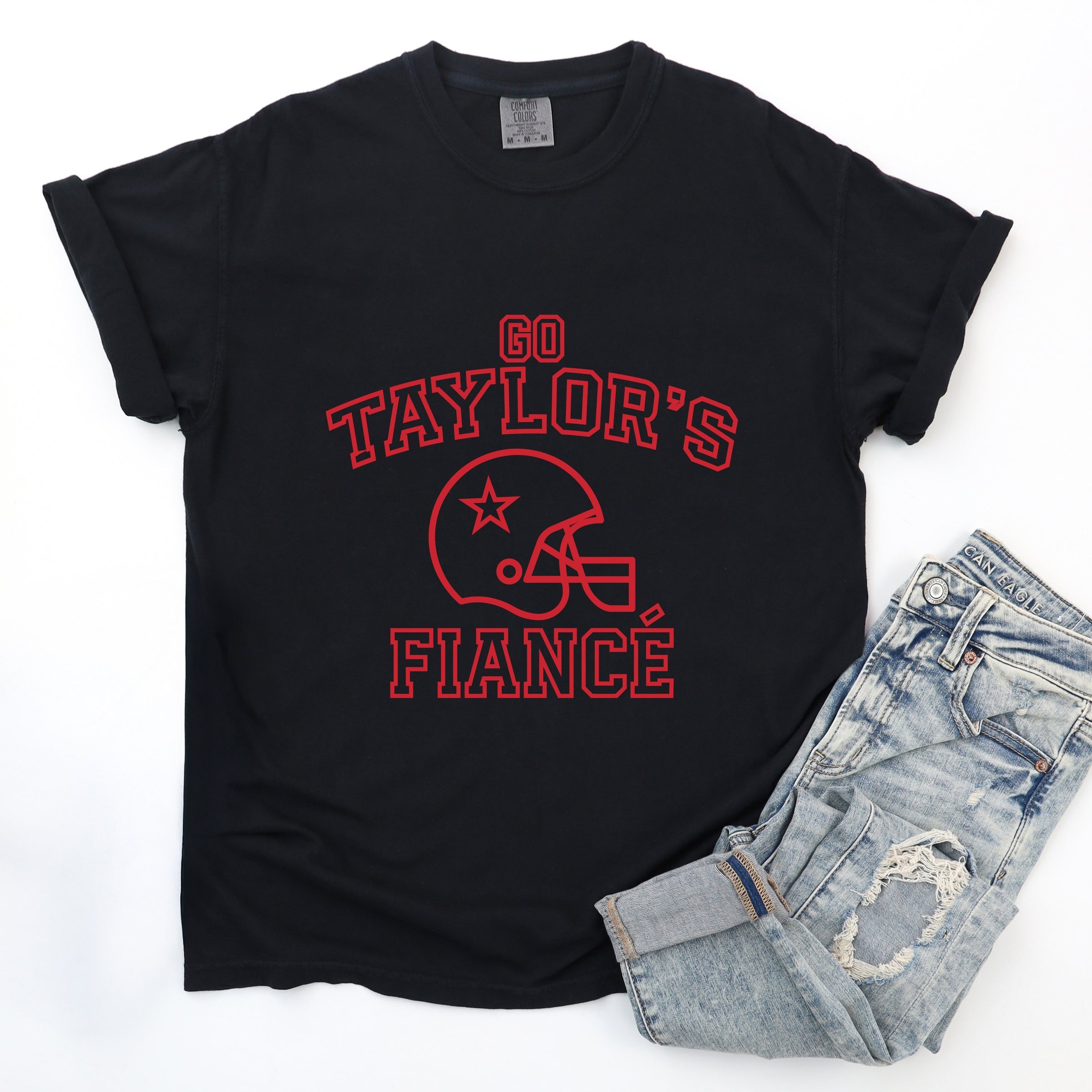 Go Taylor's Fiance Varsity - Womens Garment Dyed Tee
