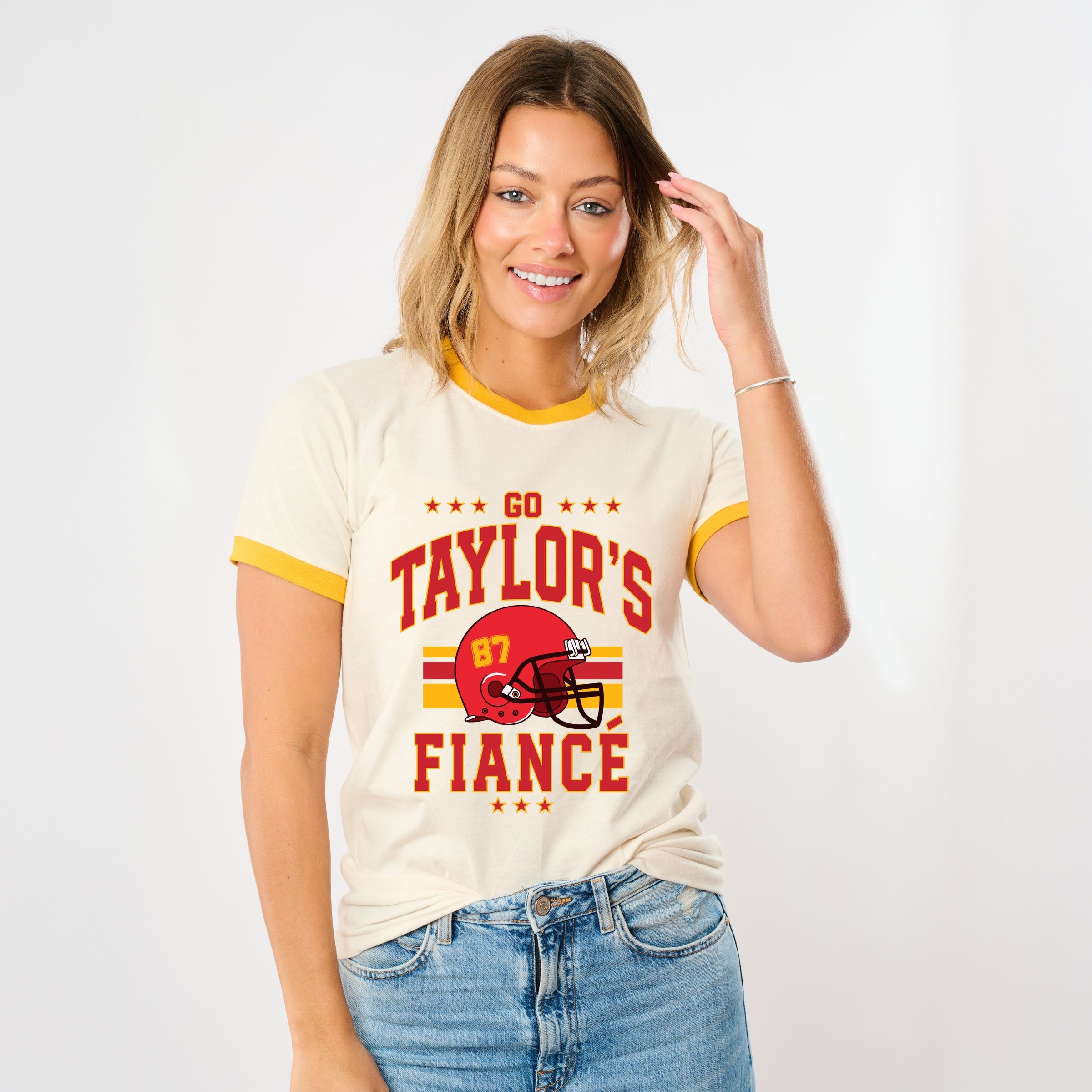 Go Taylor's Fiancé Helmet - Women's Ringer Tee