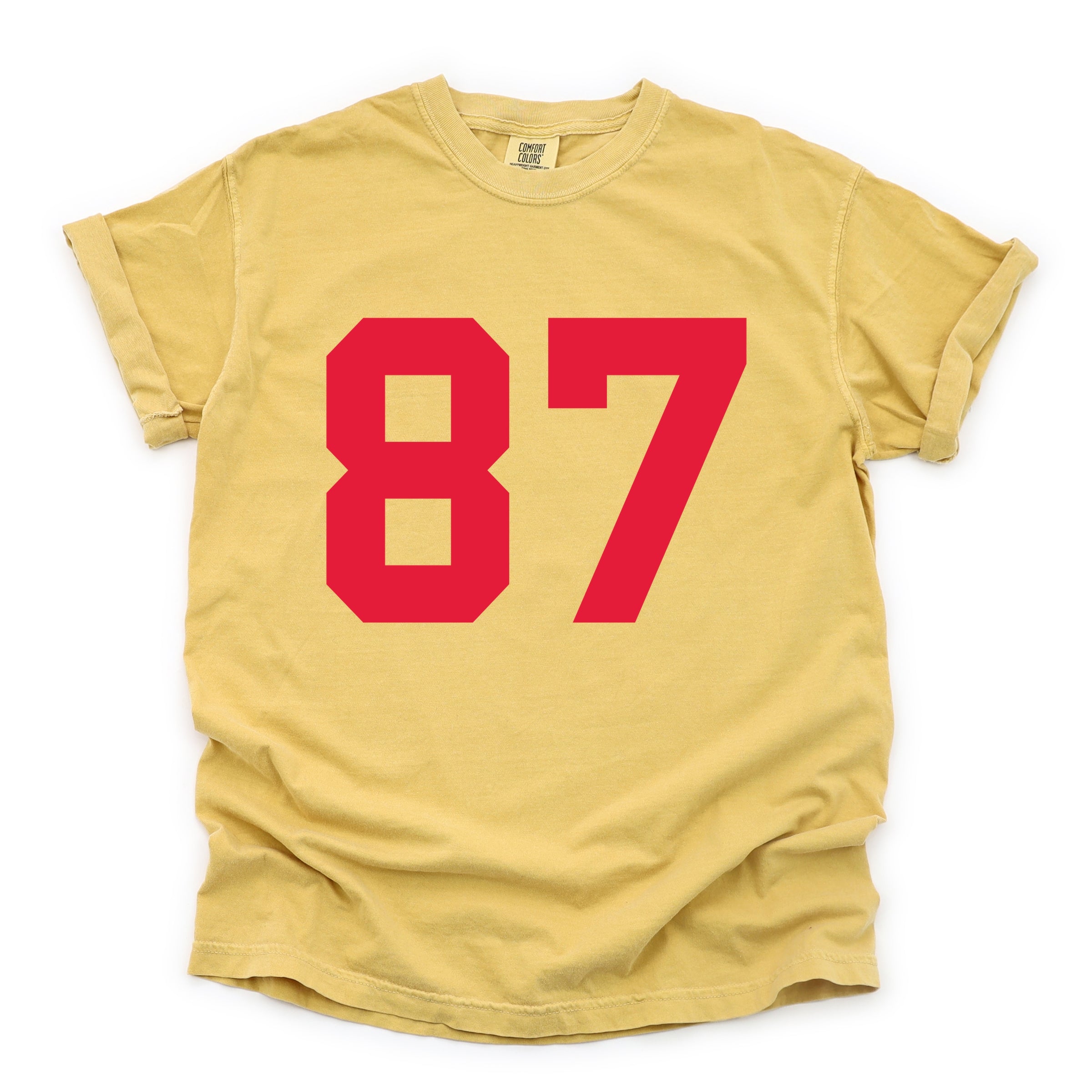 Football Jersey 87 - Womens Garment Dyed Tee