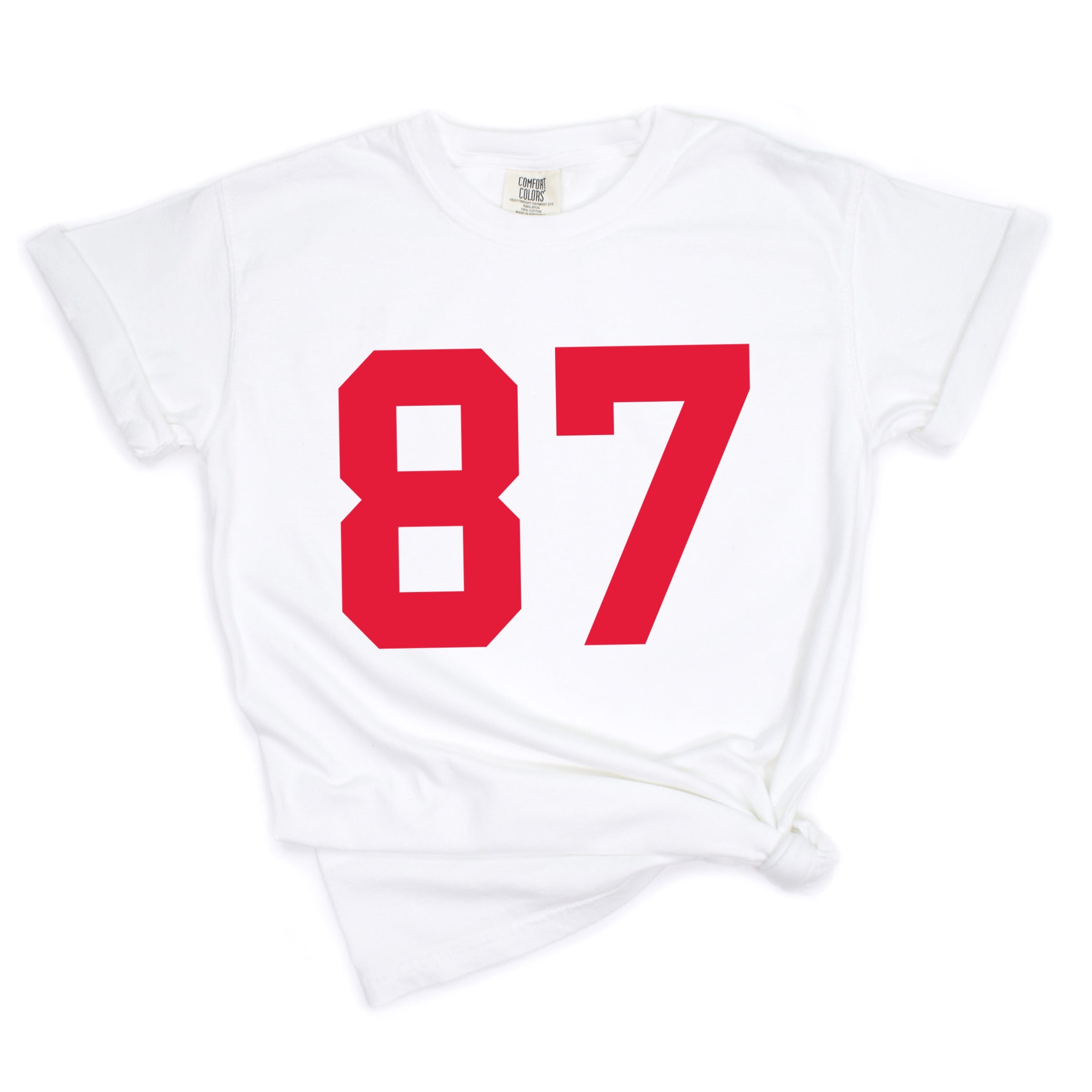 Football Jersey 87 - Womens Garment Dyed Tee