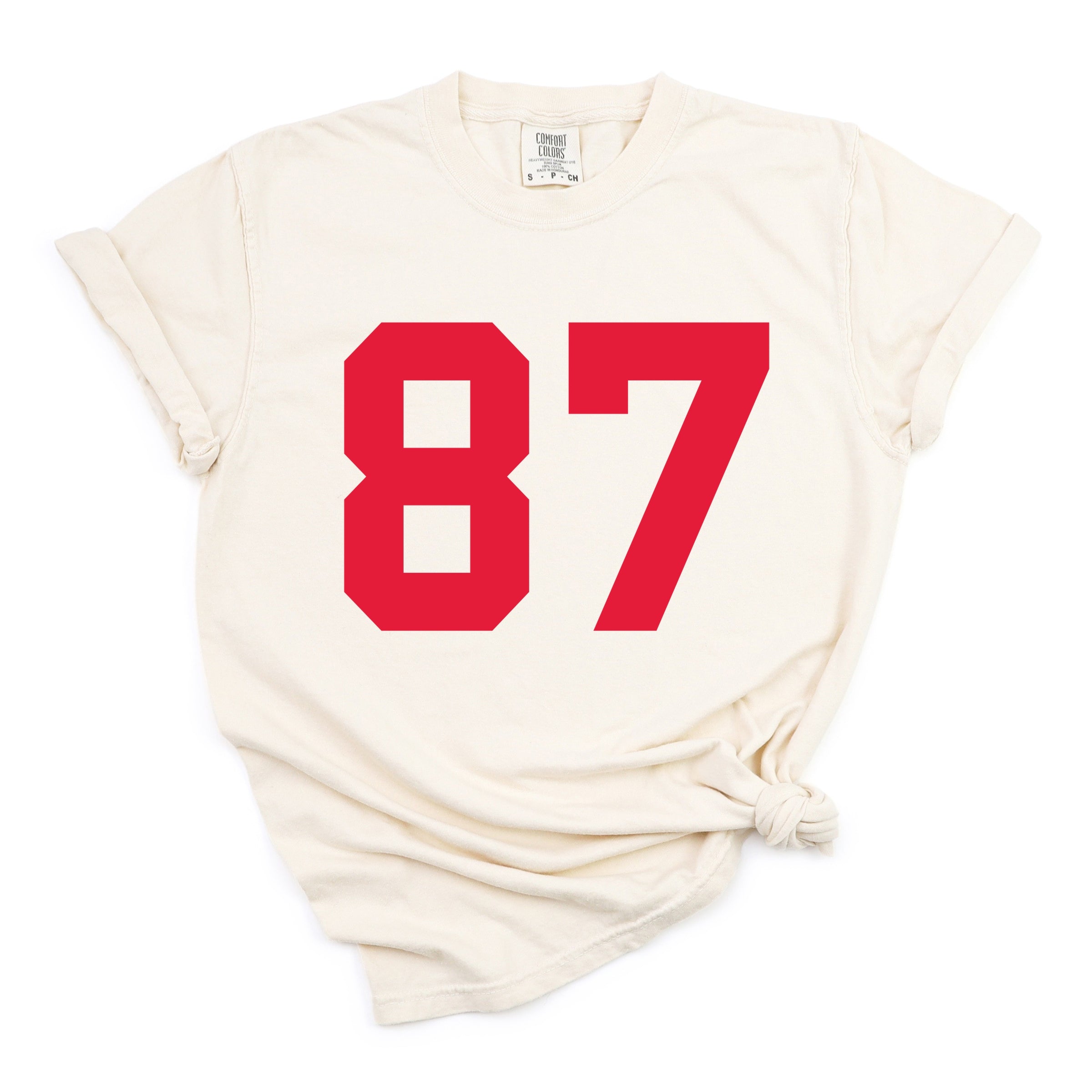 Football Jersey 87 - Womens Garment Dyed Tee