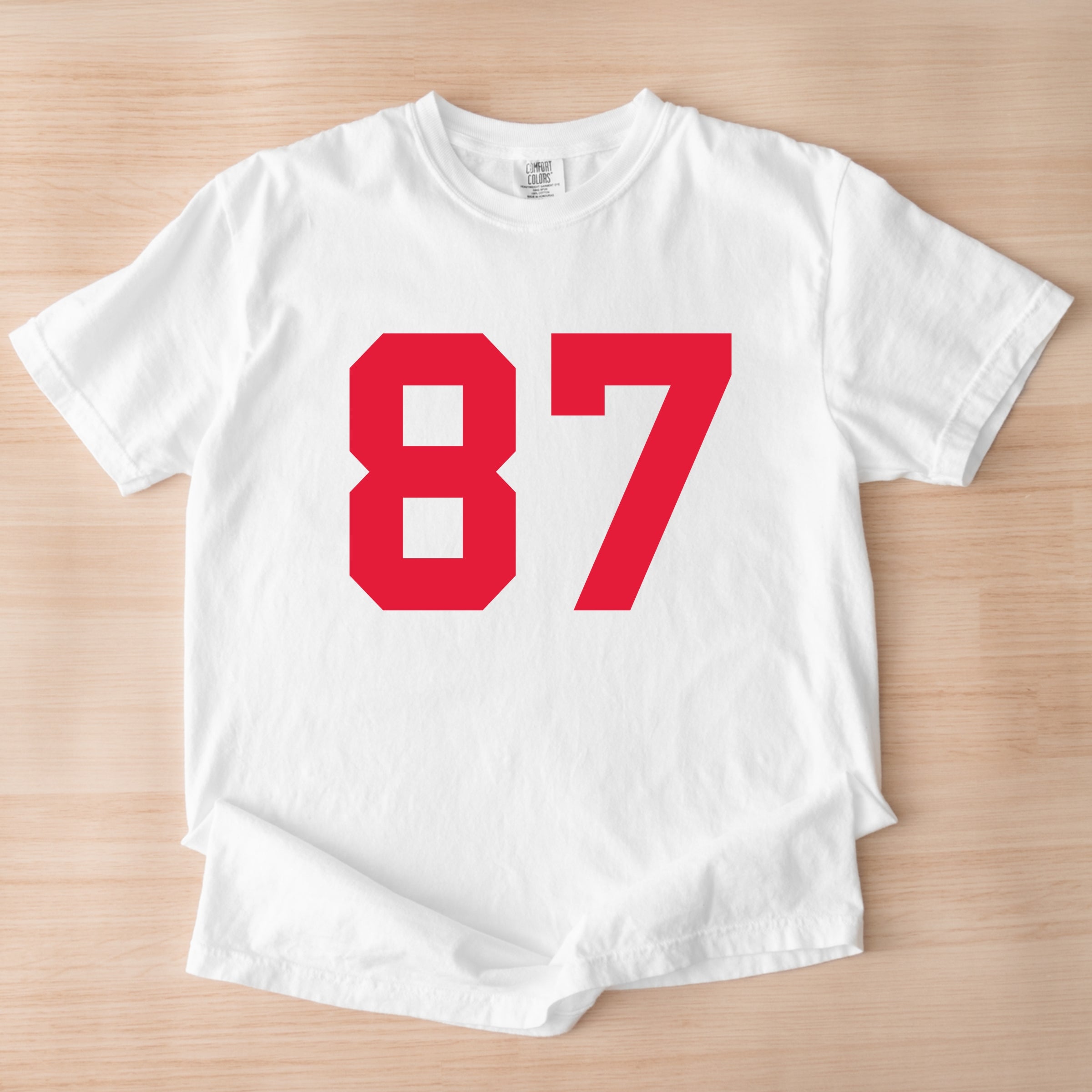 Football Jersey 87 - Womens Garment Dyed Tee