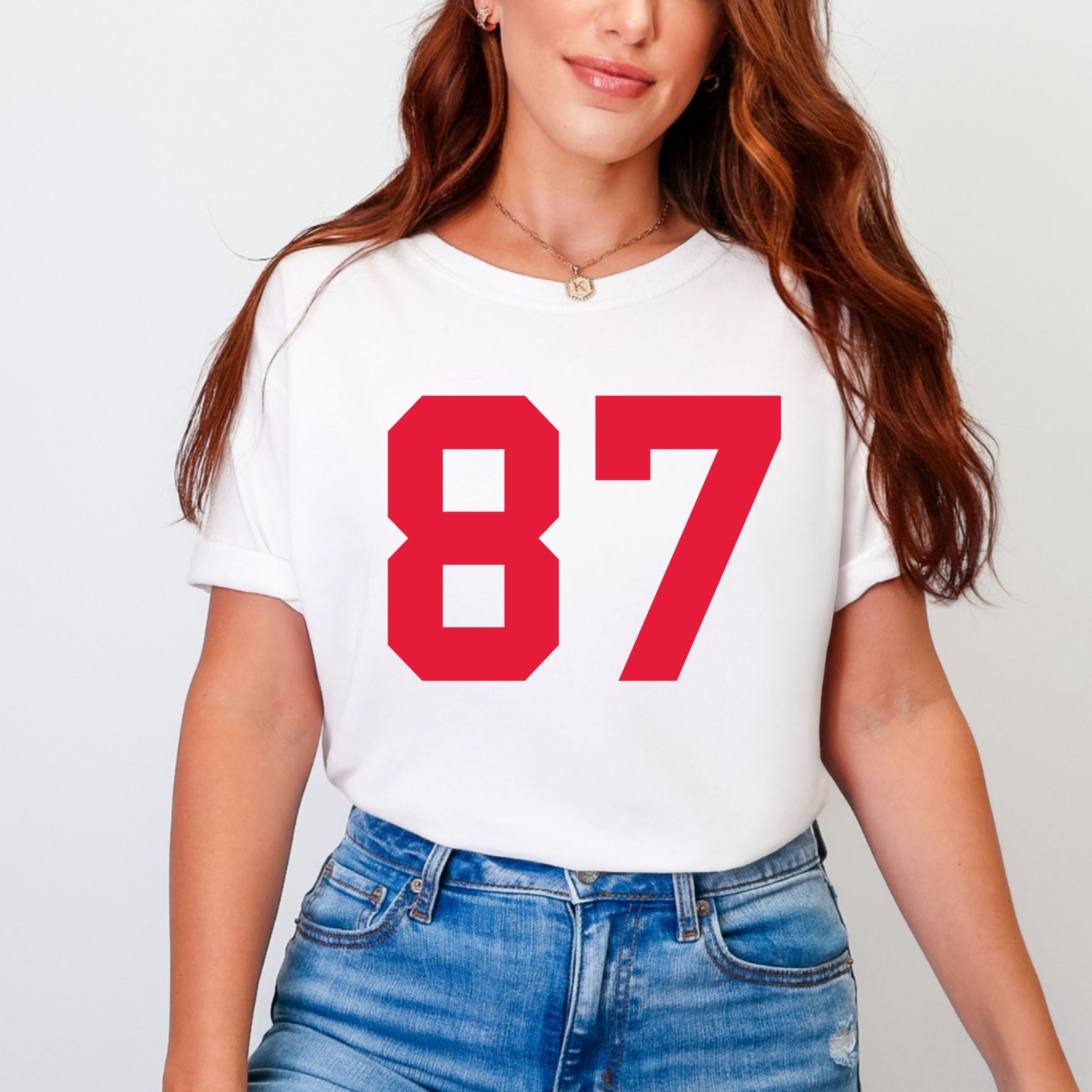 Football Jersey 87 - Womens Garment Dyed Tee