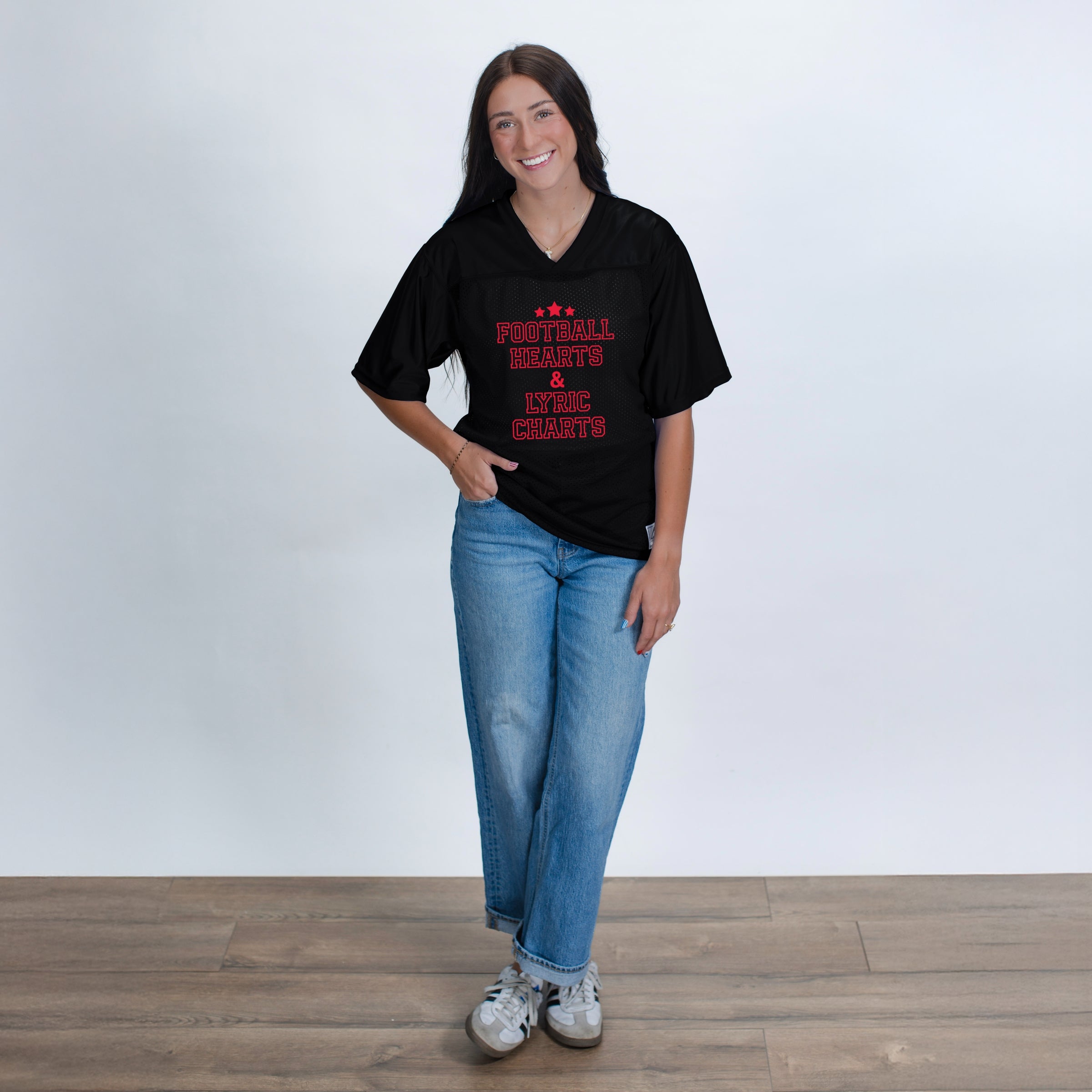 Football Hearts & Lyric Charts - Football Jersey