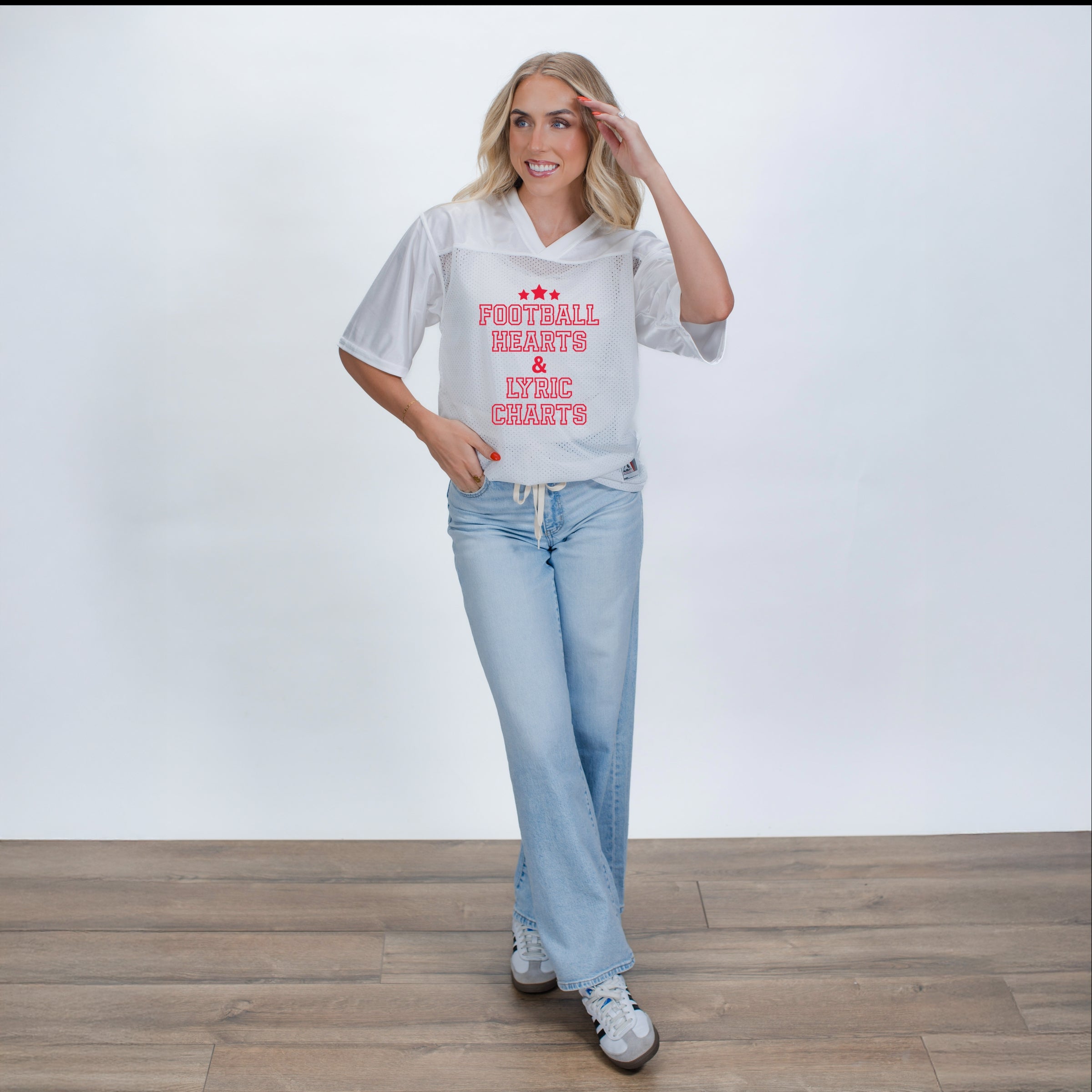 Football Hearts & Lyric Charts - Football Jersey