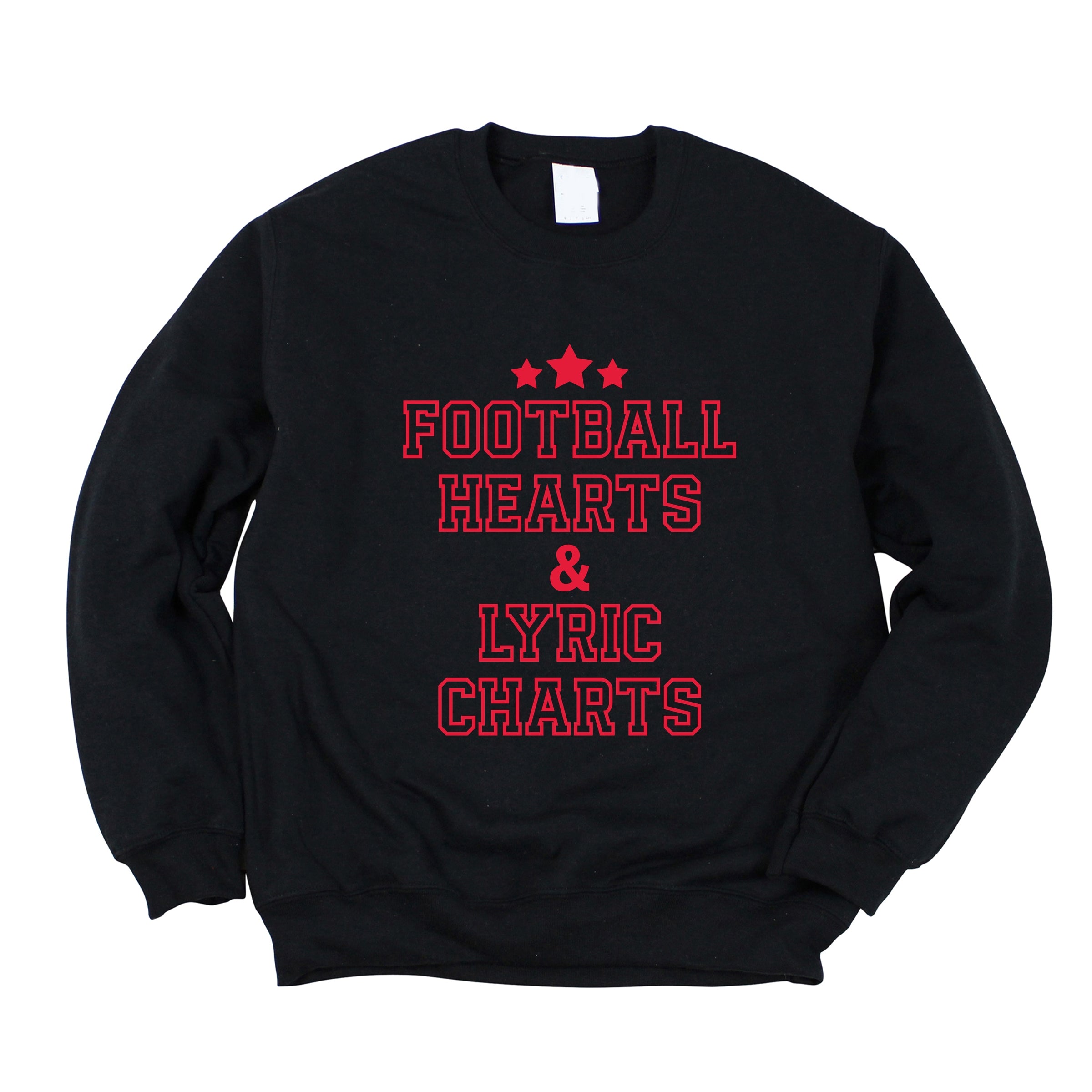 Football Hearts & Lyric Charts -  Womens Sweatshirt