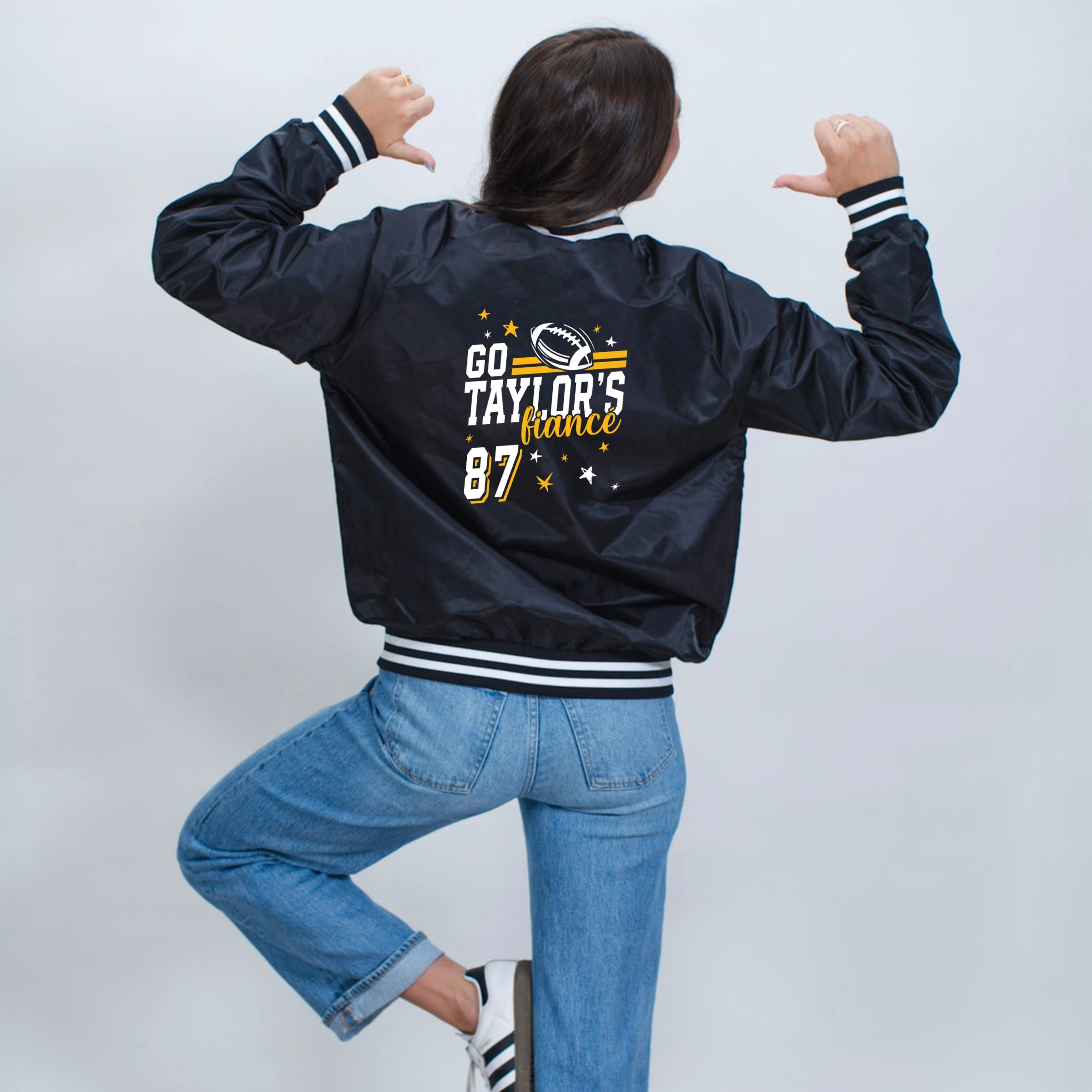 Go Taylor's Fiancé Yellow  - Womens Bomber Jacket