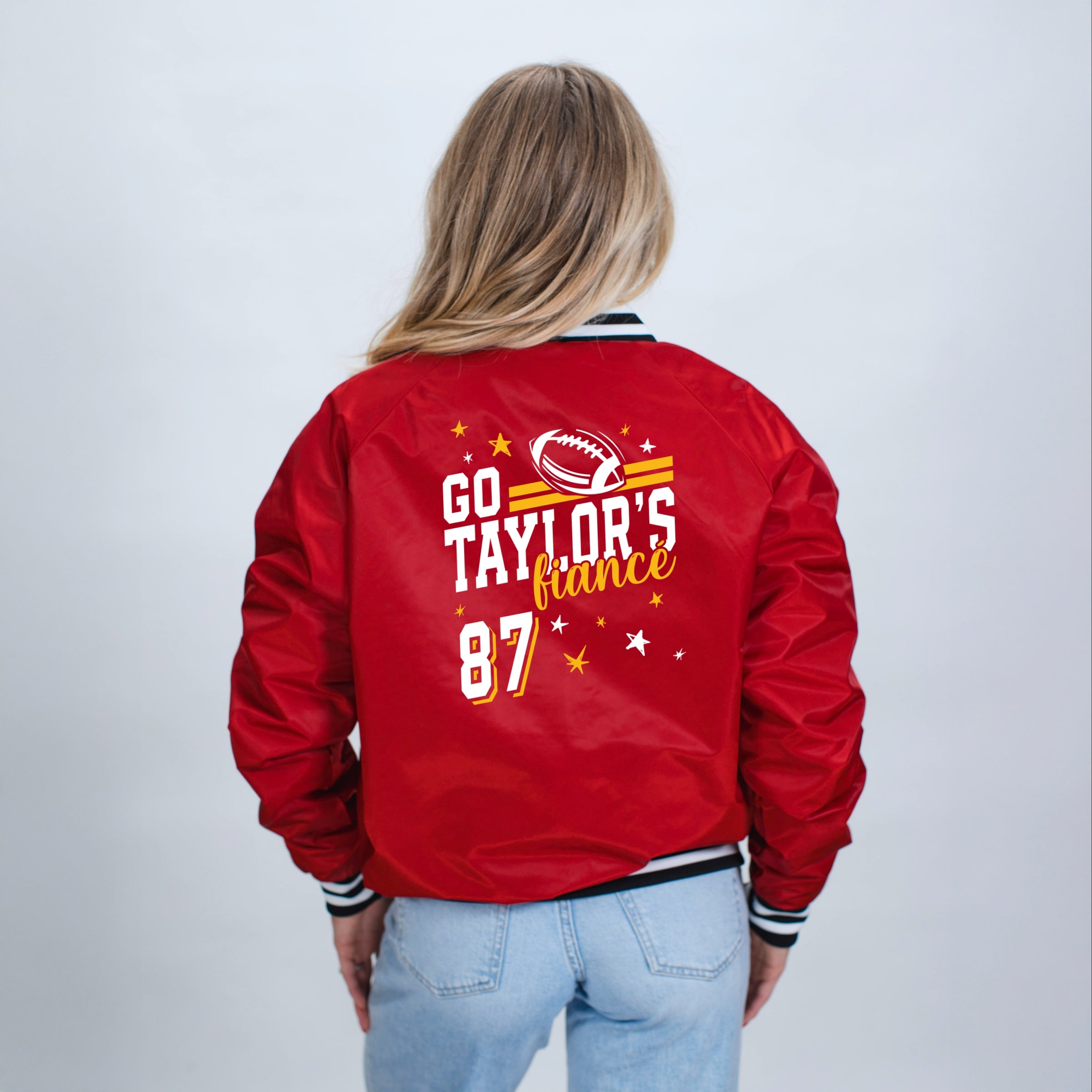 Go Taylor's Fiancé Yellow  - Womens Bomber Jacket