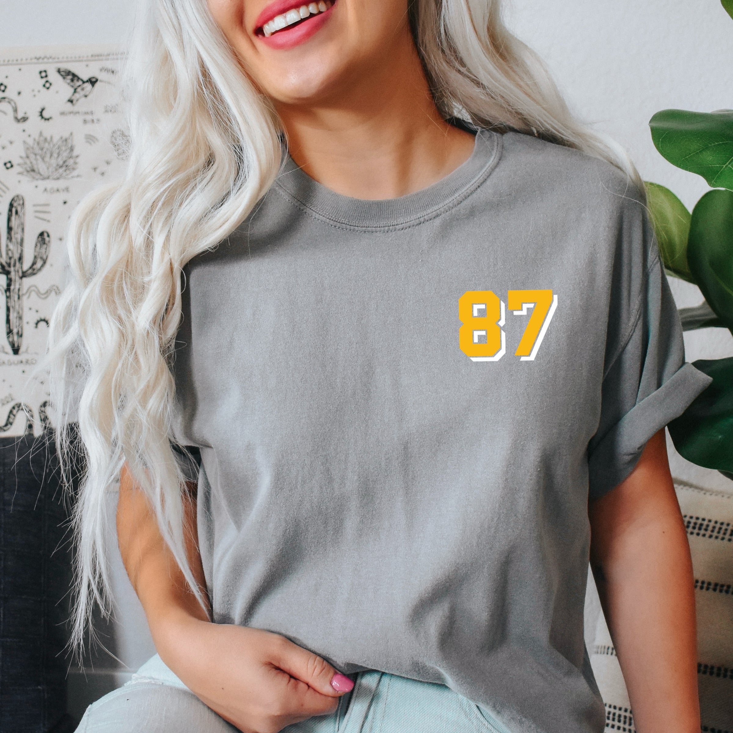 Go Taylor's Fiancé Yellow  - Womens Garment Dyed Tee
