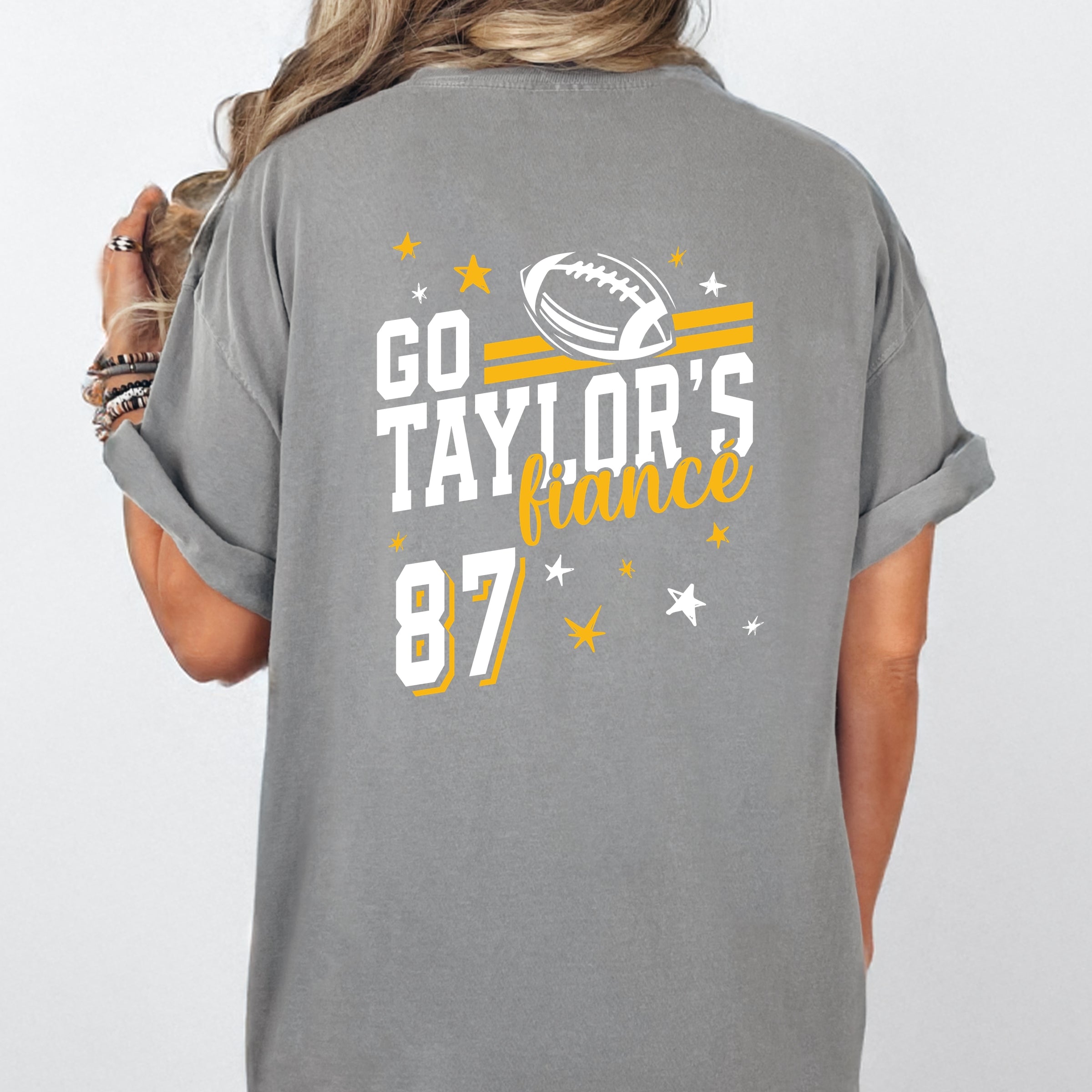 Go Taylor's Fiancé Yellow  - Womens Garment Dyed Tee