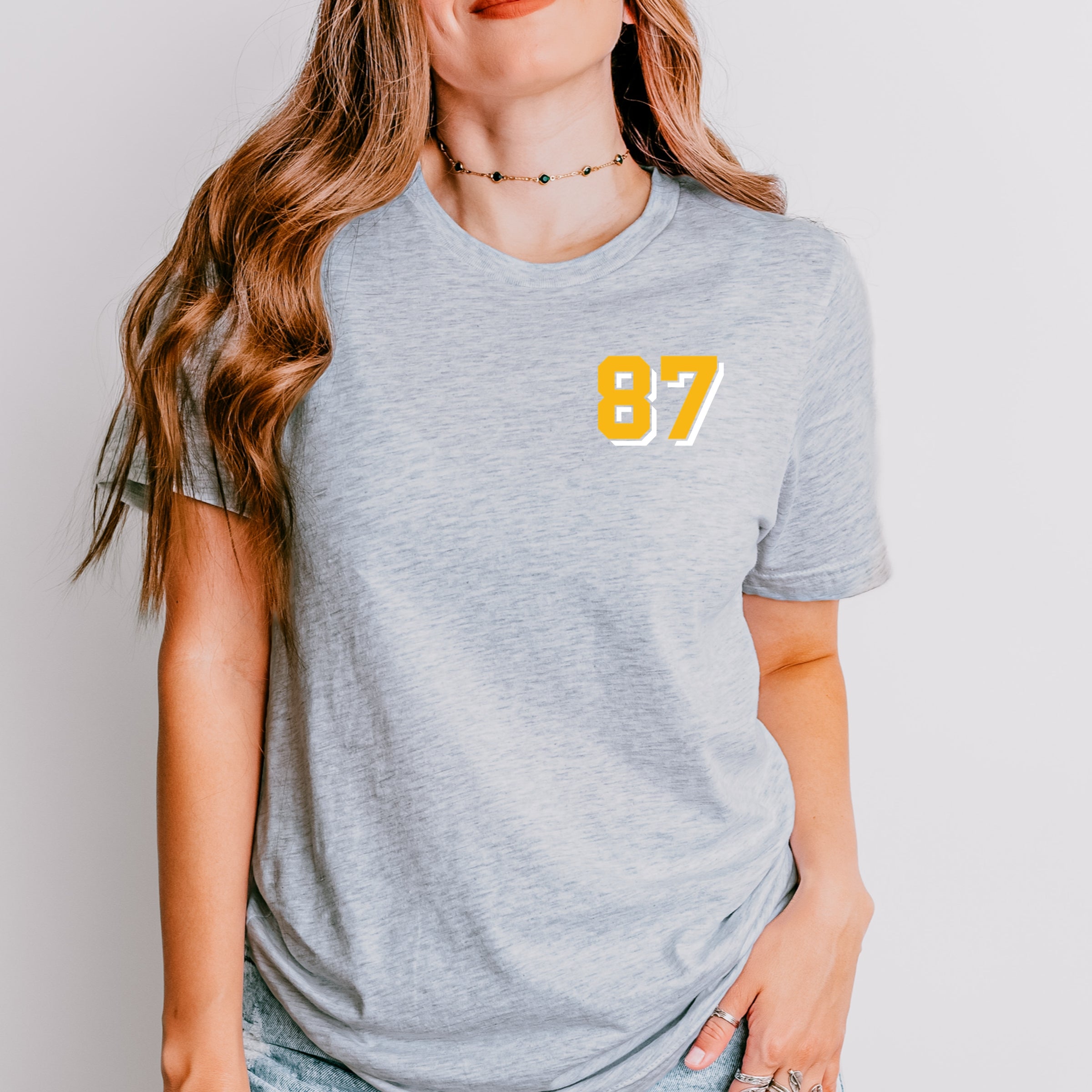 Taylor's Fiancé Number 87 Front And Back - Womens Short Sleeve Tee