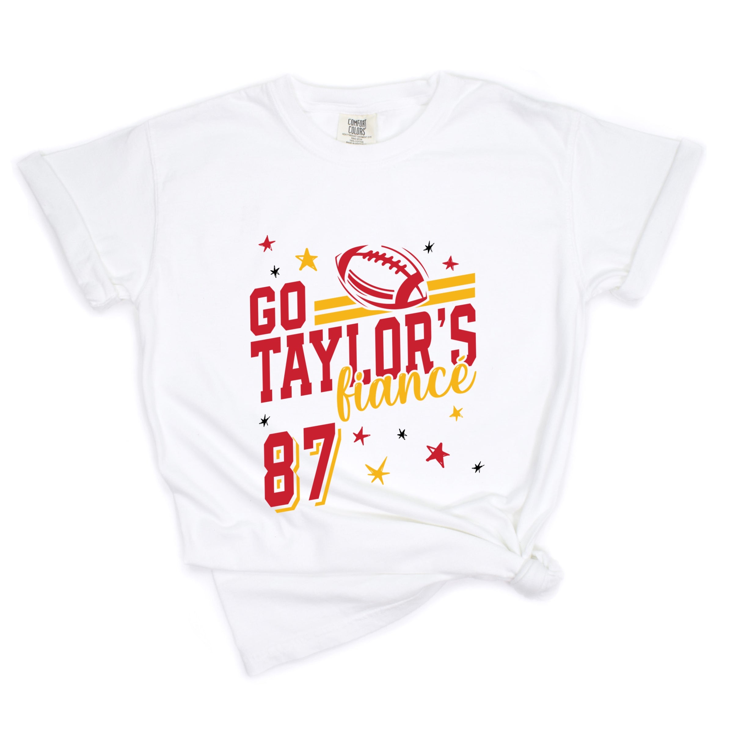 Go Taylor's Fiancé Red - Womens Garment Dyed Tee