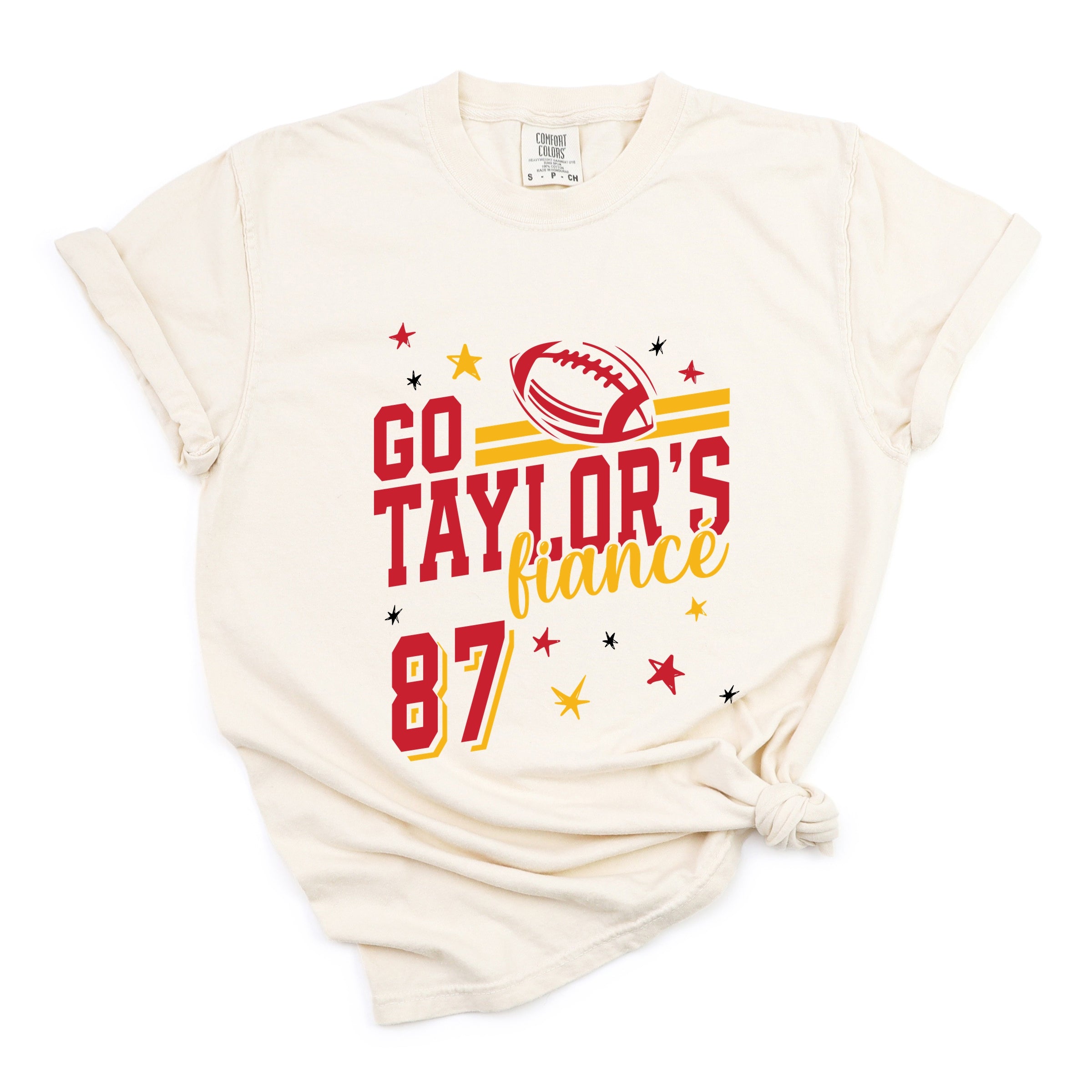 Go Taylor's Fiancé Red - Womens Garment Dyed Tee