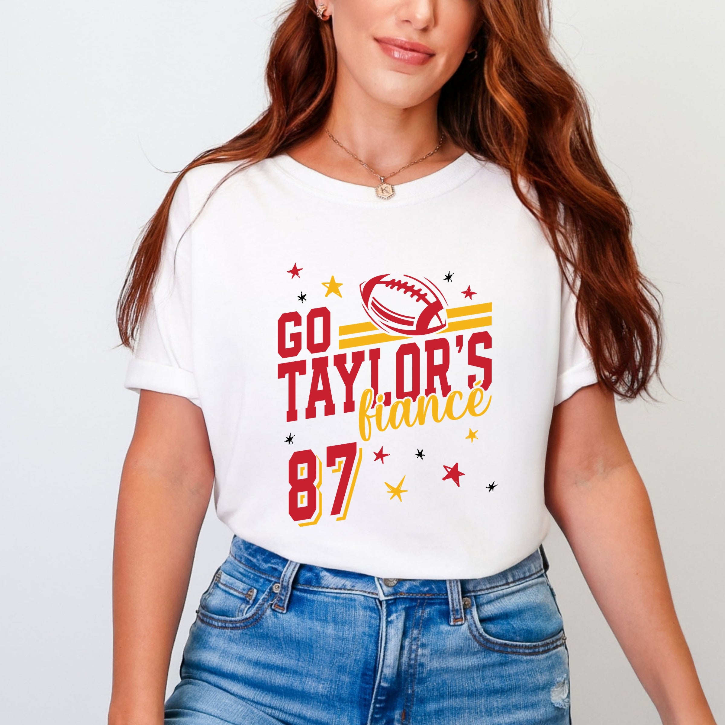 Go Taylor's Fiancé Red - Womens Garment Dyed Tee