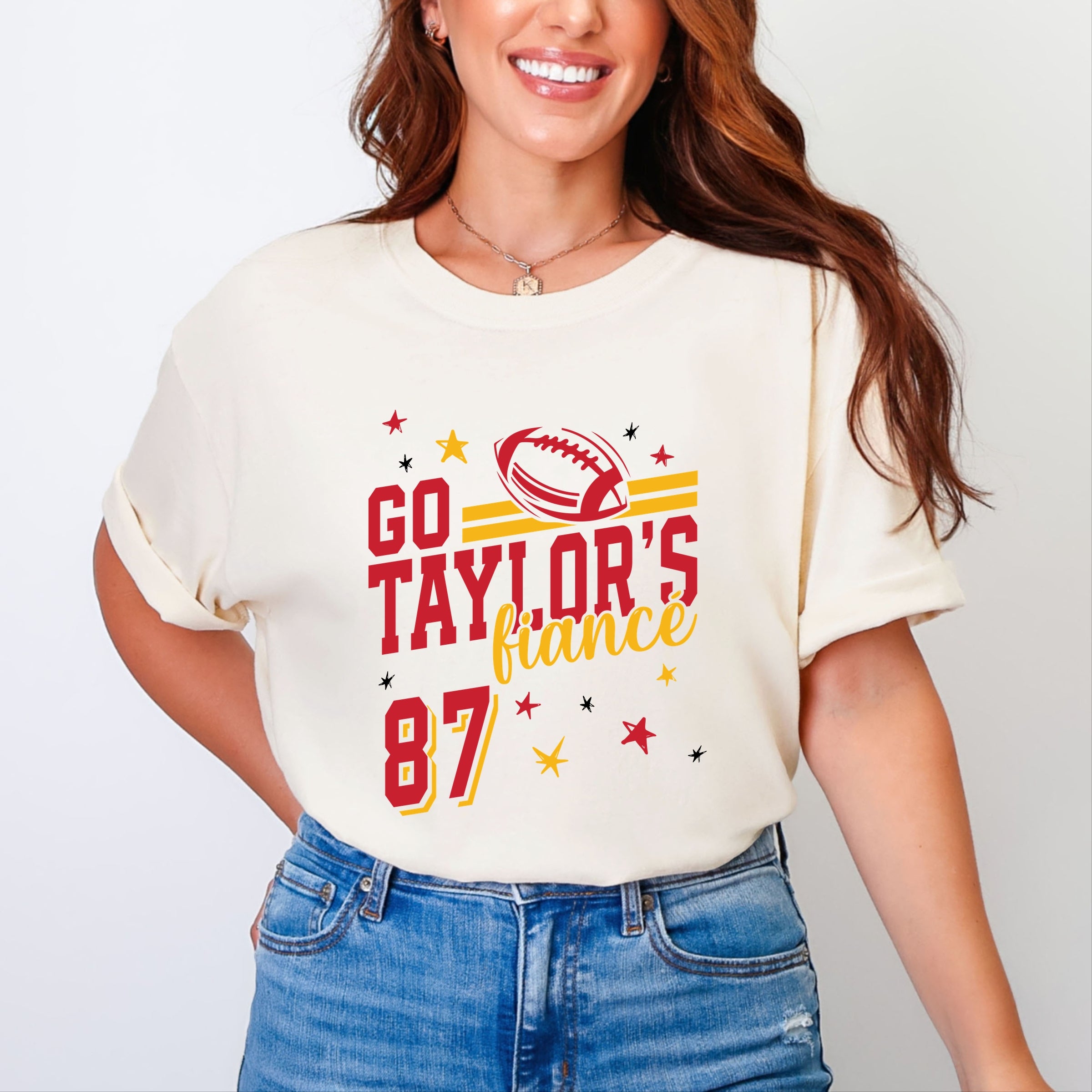 Go Taylor's Fiancé Red - Womens Garment Dyed Tee