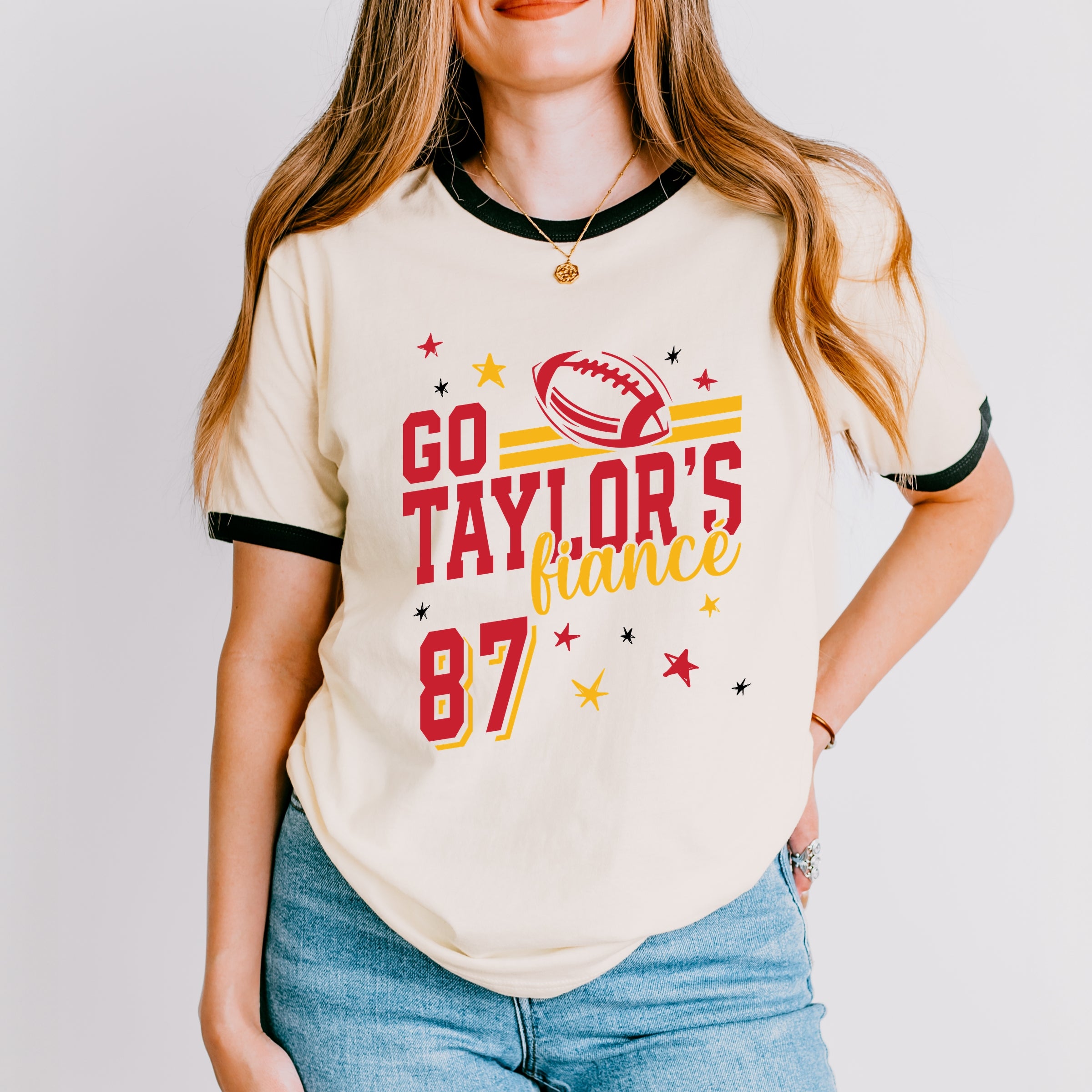 Go Taylor's Fiancé Red - Womens Ringer Tee