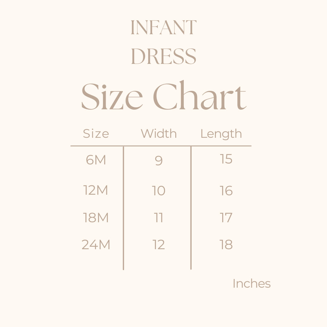 Infant Dress - size guide