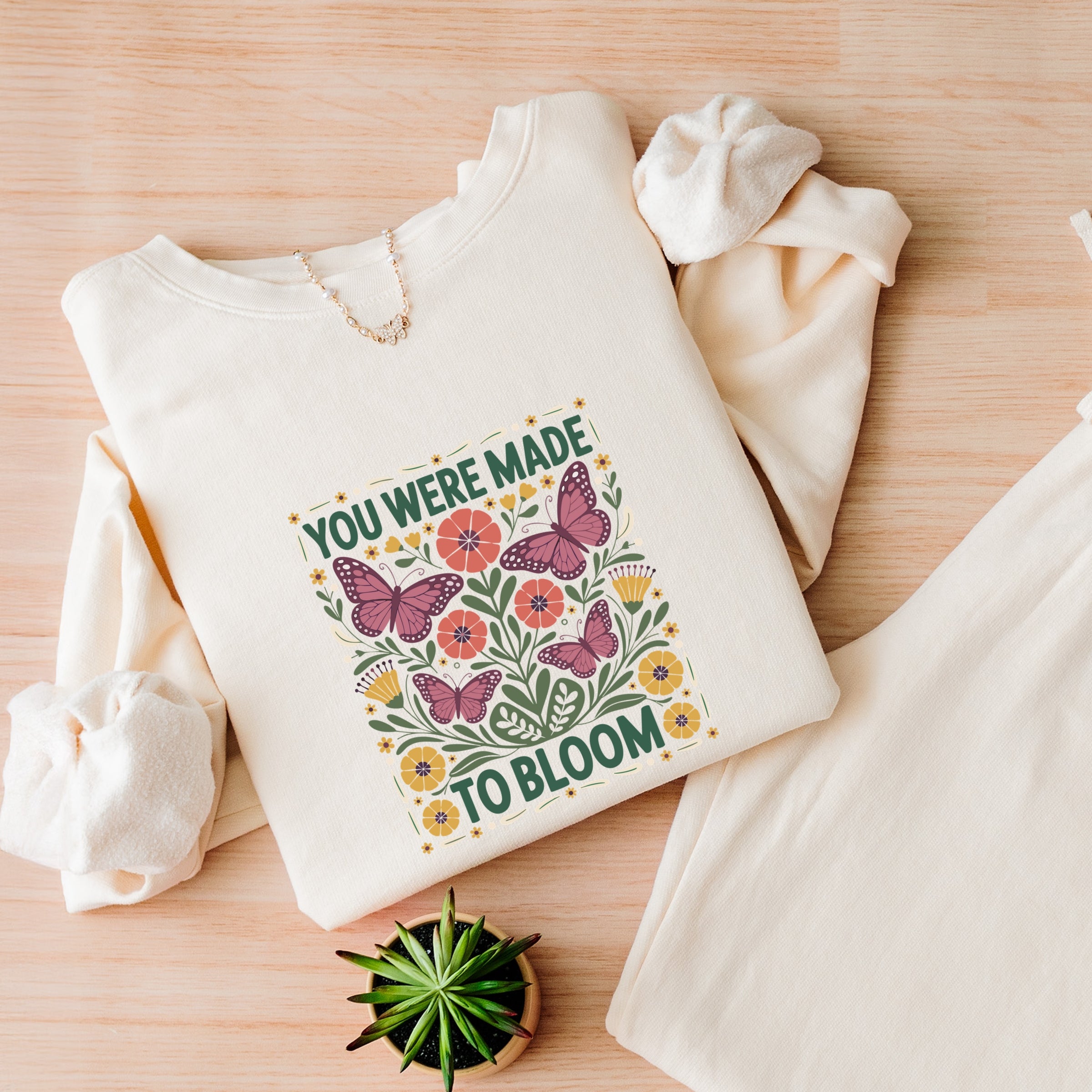 You Were Made To Bloom - Lightweight Garment Dyed Sweatshirt