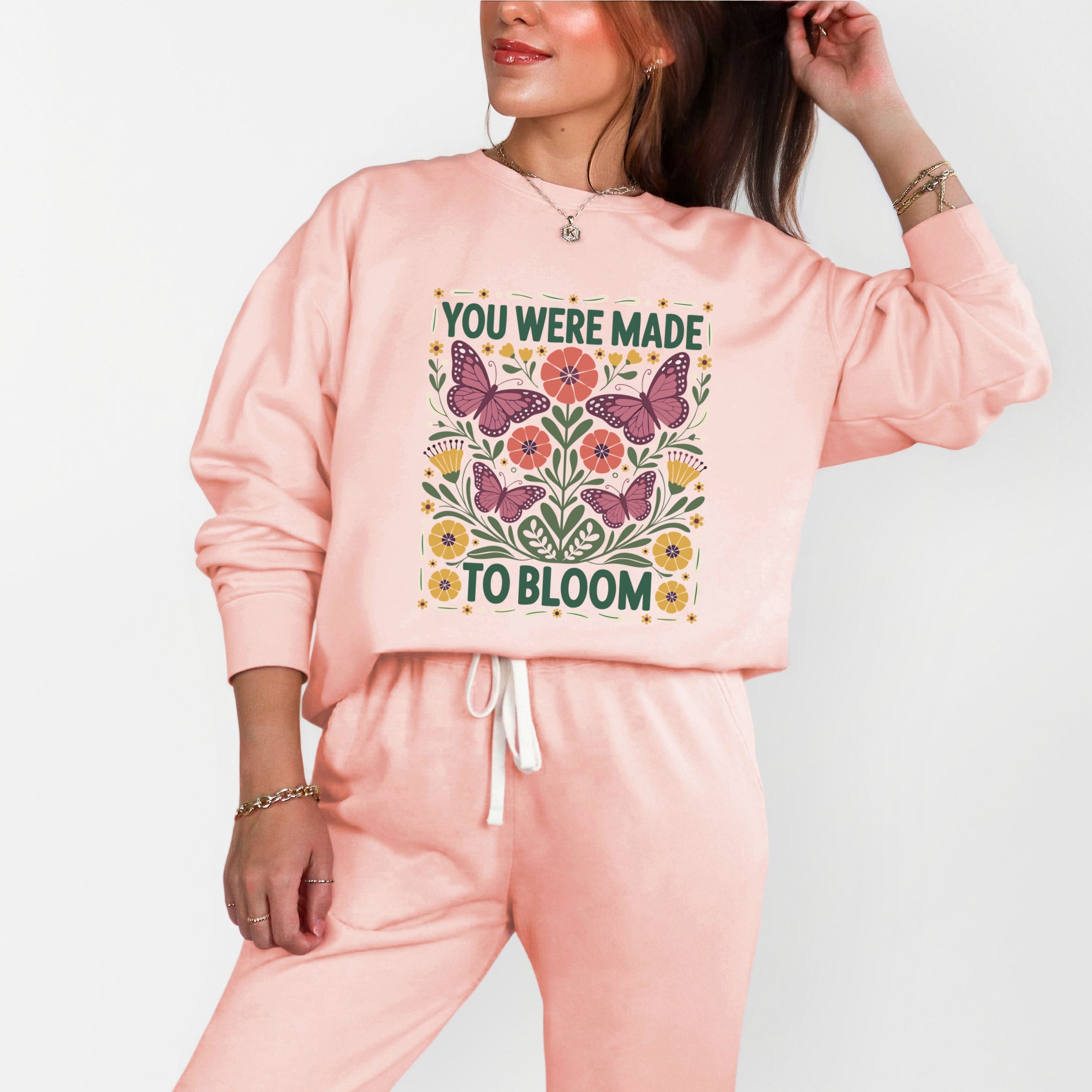 You Were Made To Bloom - Lightweight Garment Dyed Sweatshirt