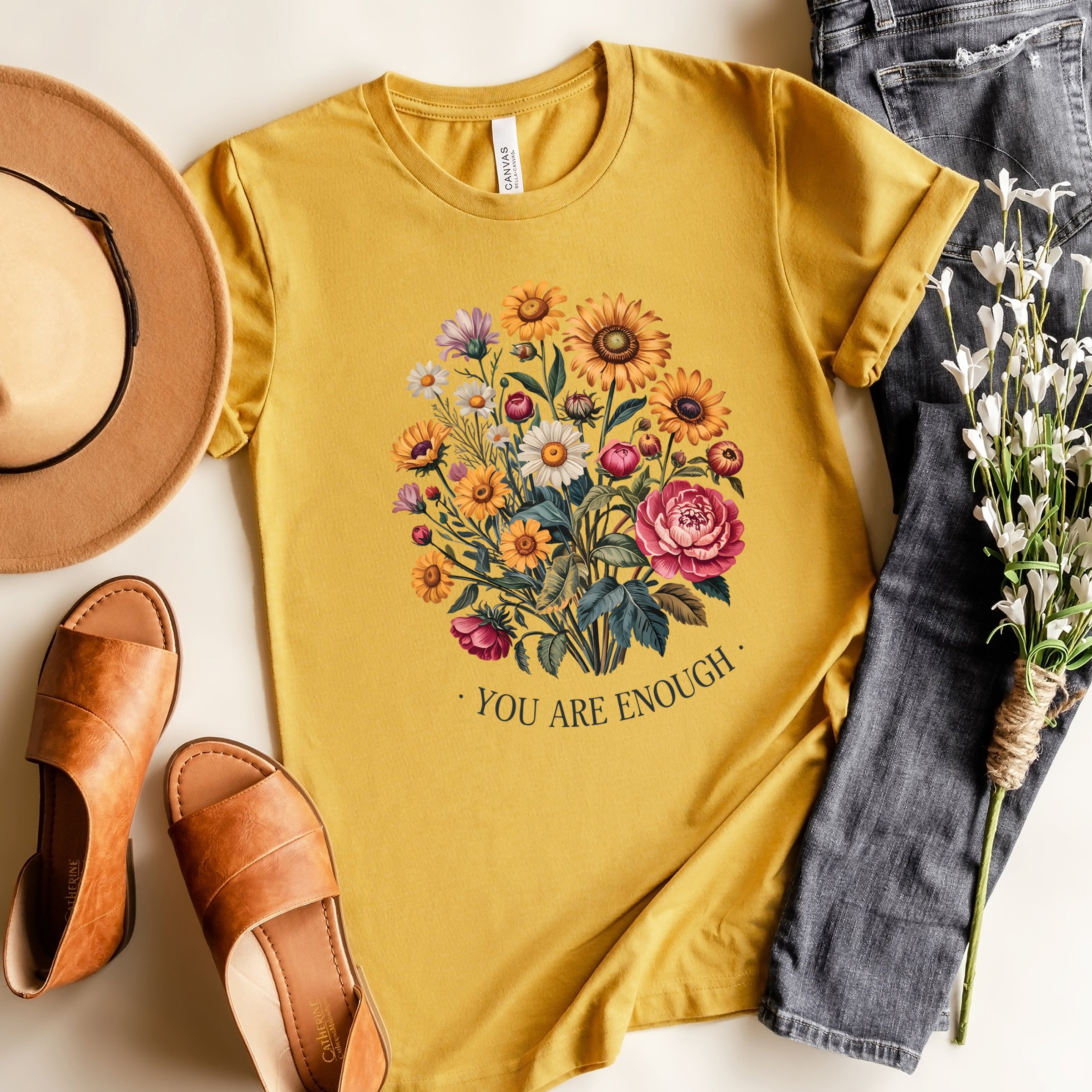 You Are Enough Bouquet - Short Sleeve Tee