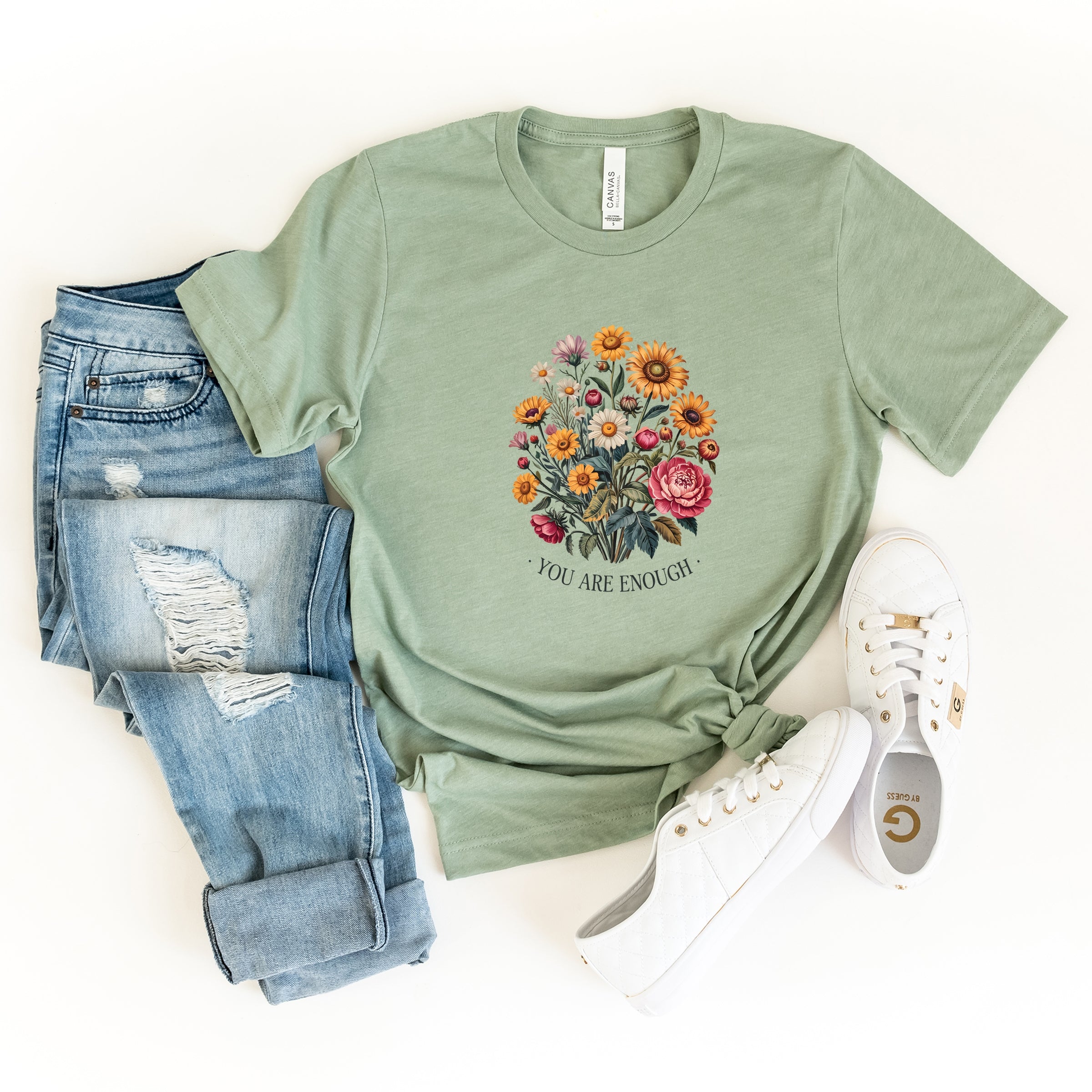 You Are Enough Bouquet - Short Sleeve Tee