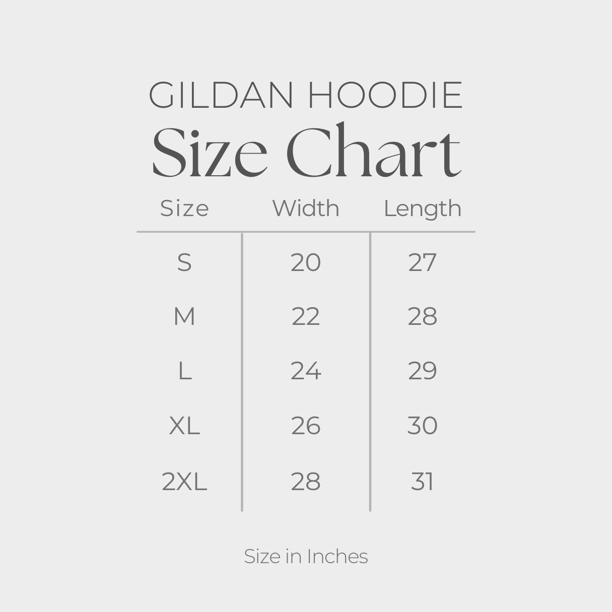 Women's Graphic Hoodie - size guide