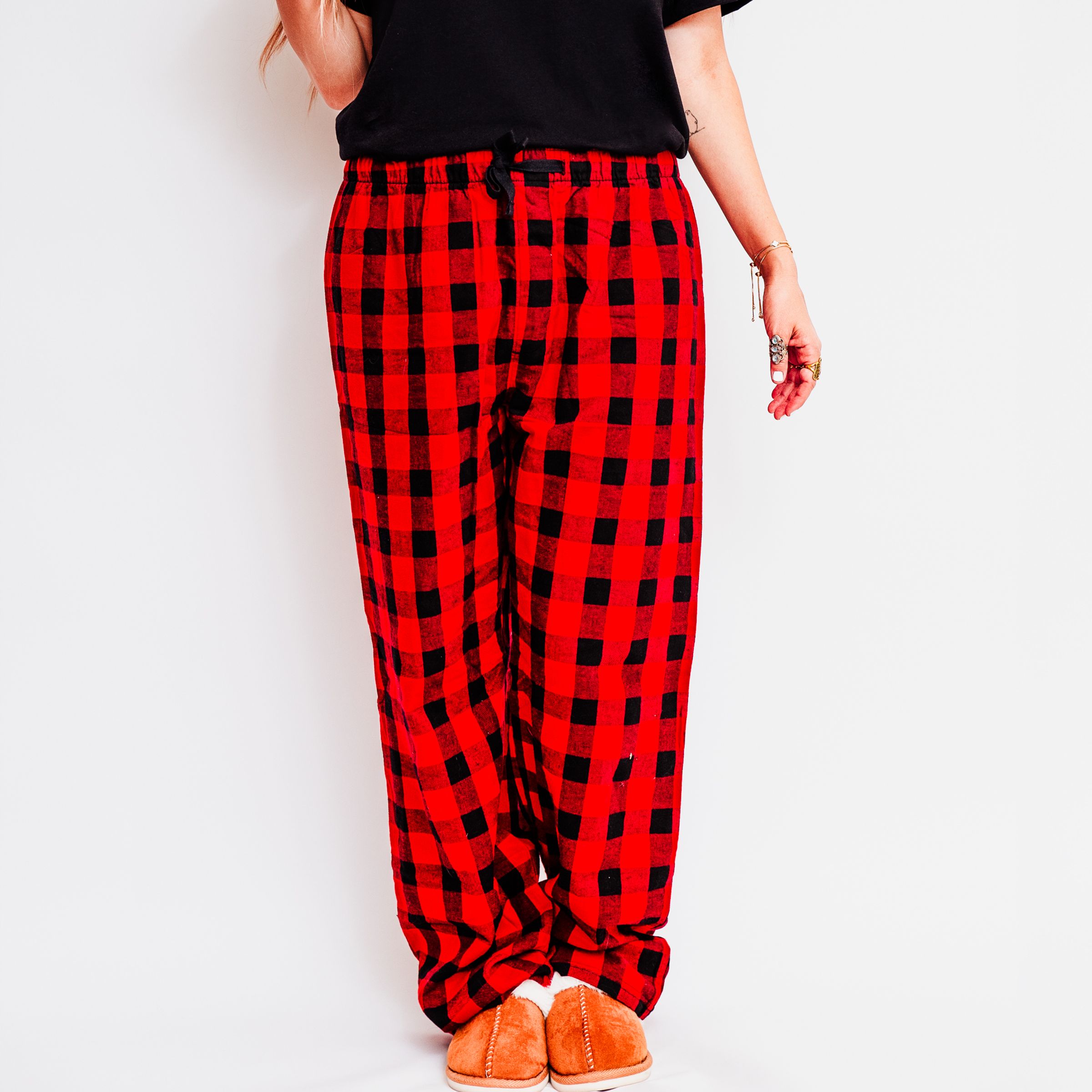 23117WPU_F-CPPSET Black/Red and Black Plaid