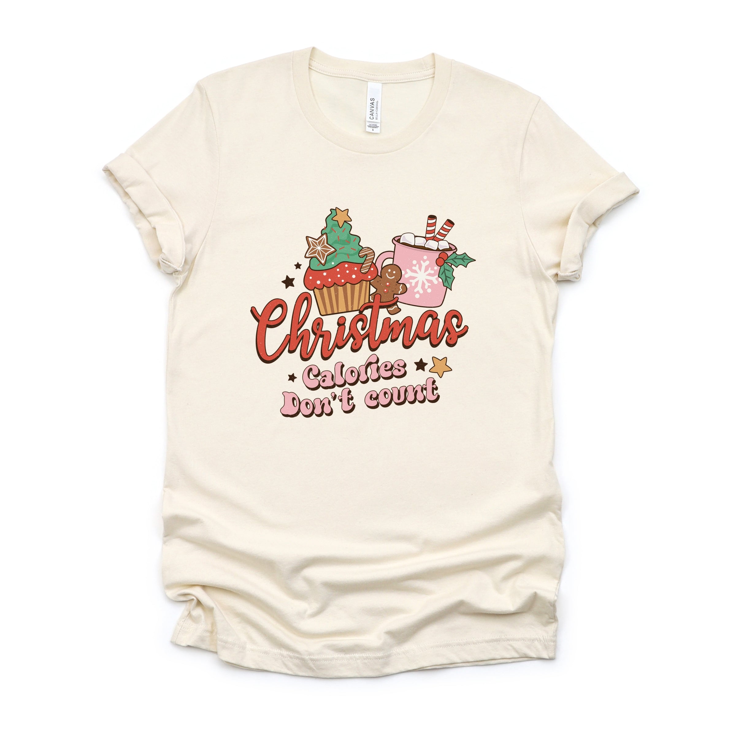 Christmas Calories Don't Count - Women's Short Sleeve Graphic T-Shirt
