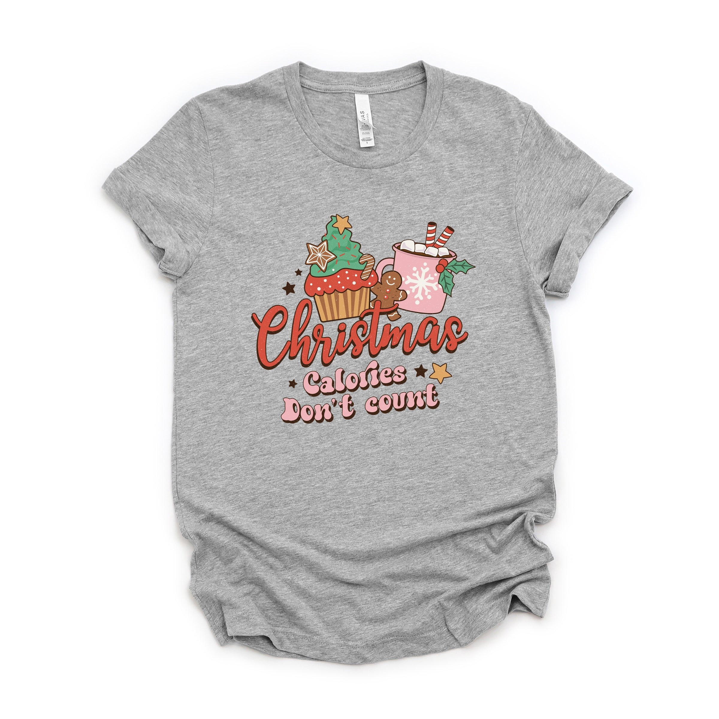 Christmas Calories Don't Count - Women's Short Sleeve Graphic T-Shirt