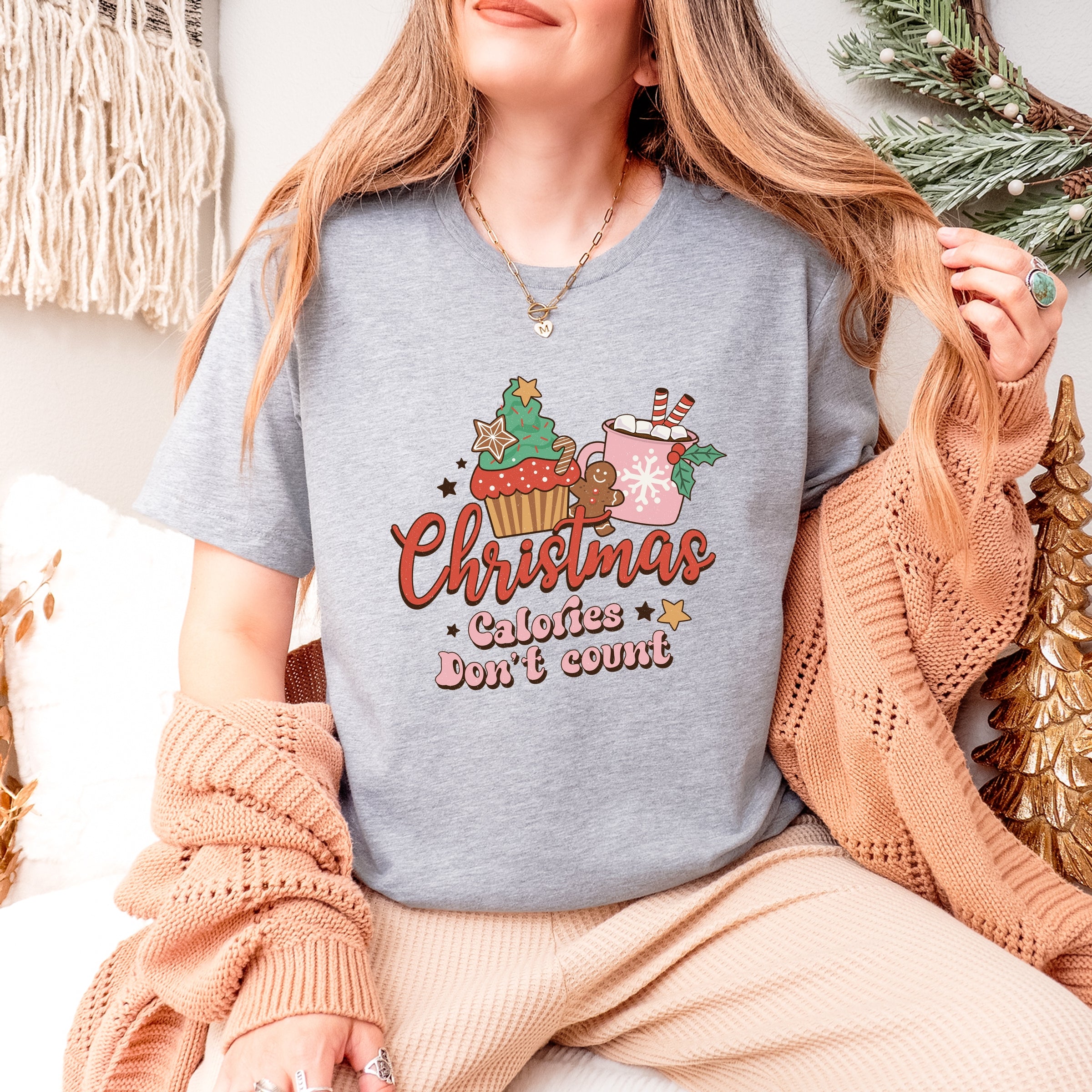 Christmas Calories Don't Count - Women's Short Sleeve Graphic T-Shirt