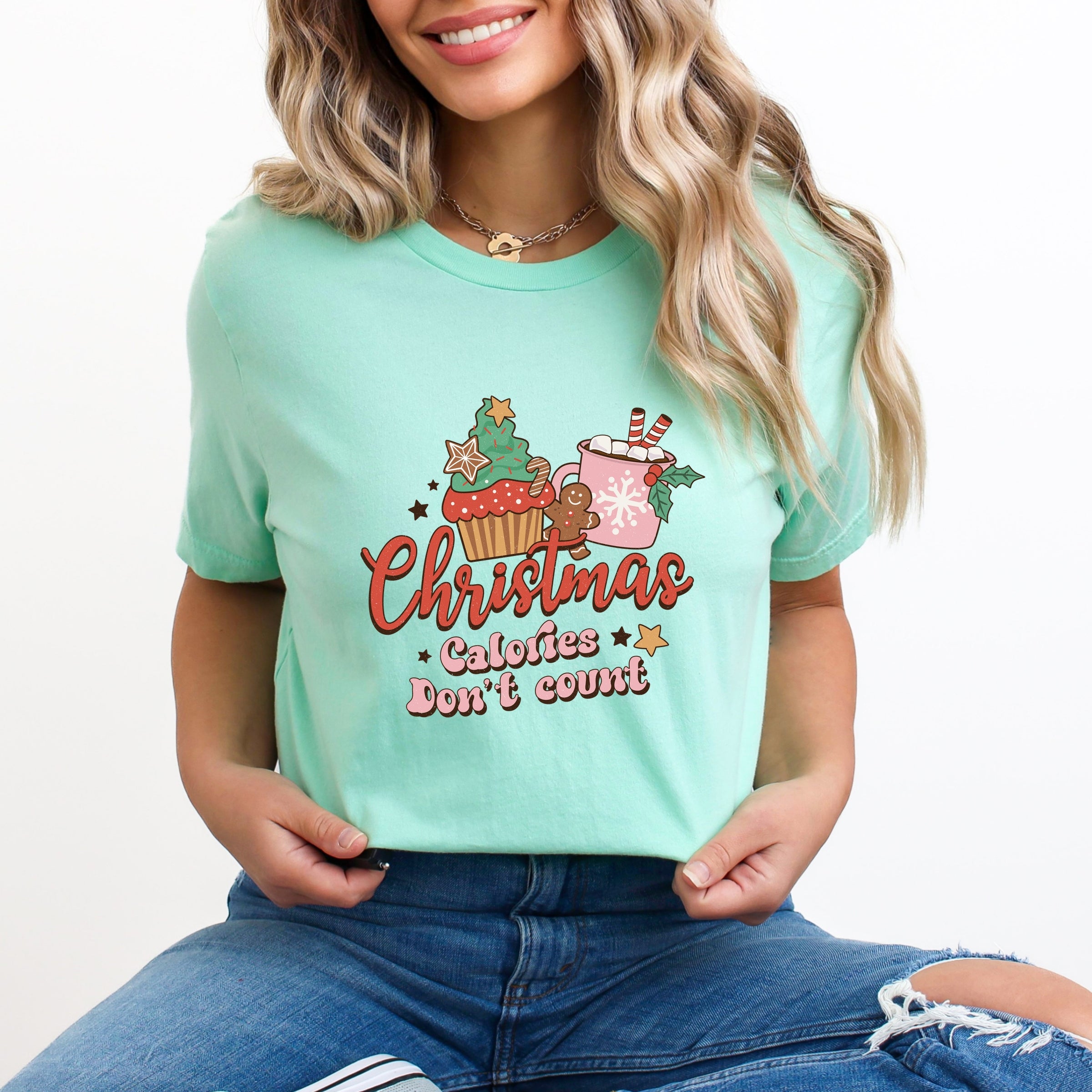 Christmas Calories Don't Count - Women's Short Sleeve Graphic T-Shirt