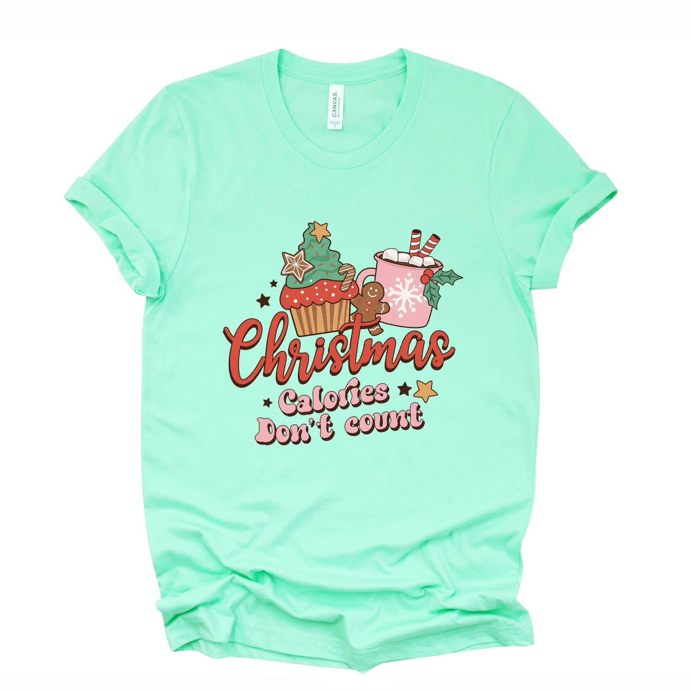 Christmas Calories Don't Count - Women's Short Sleeve Graphic T-Shirt