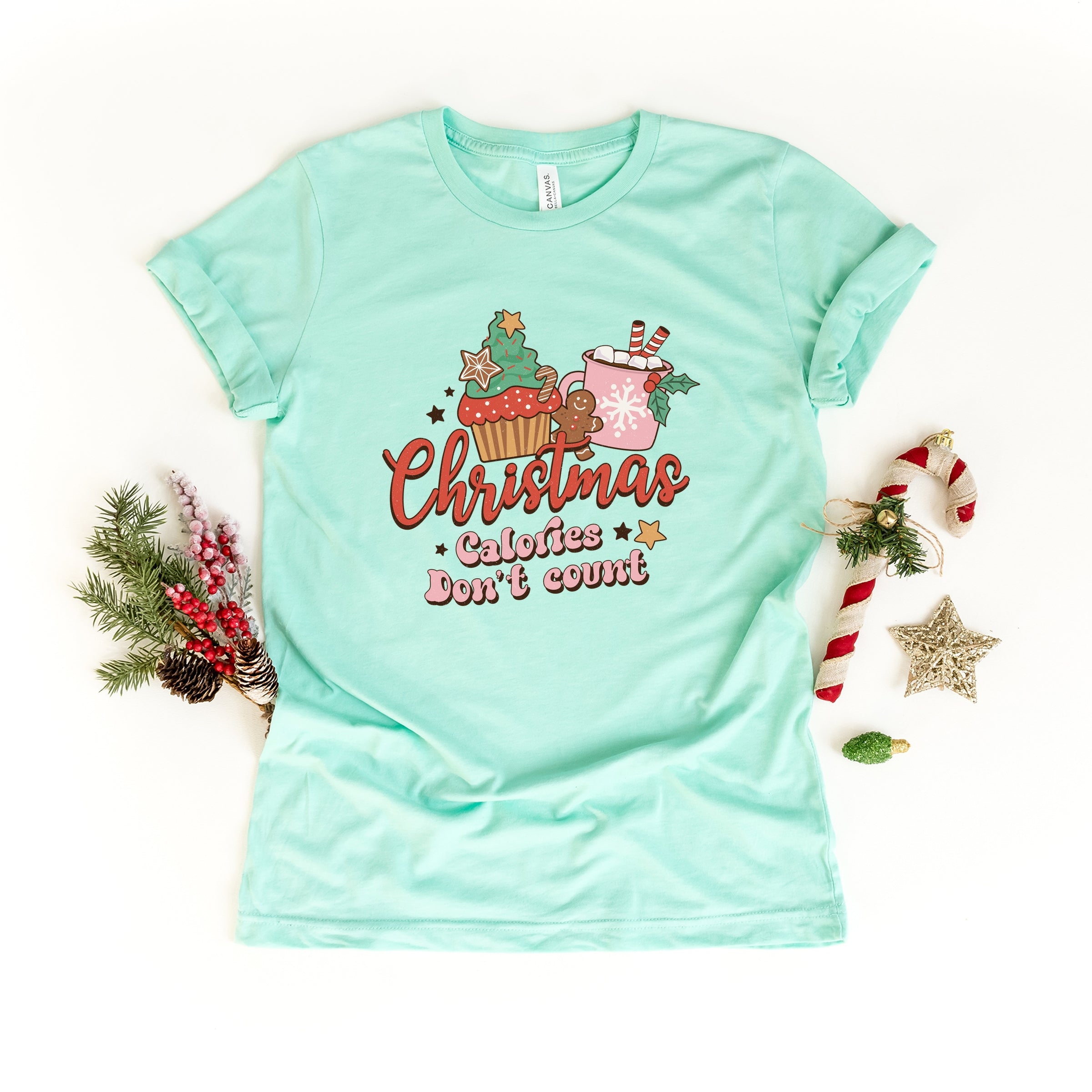 Christmas Calories Don't Count - Women's Short Sleeve Graphic T-Shirt