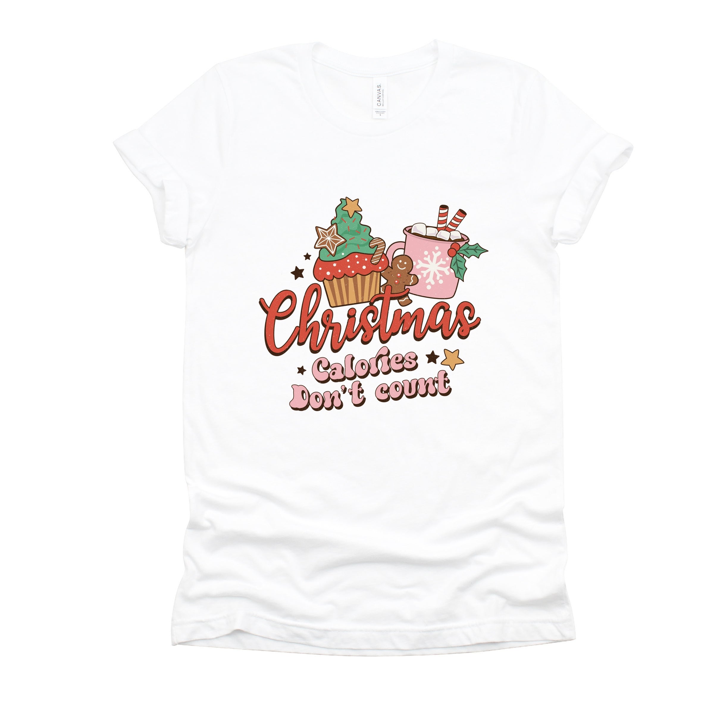 Christmas Calories Don't Count - Women's Short Sleeve Graphic T-Shirt