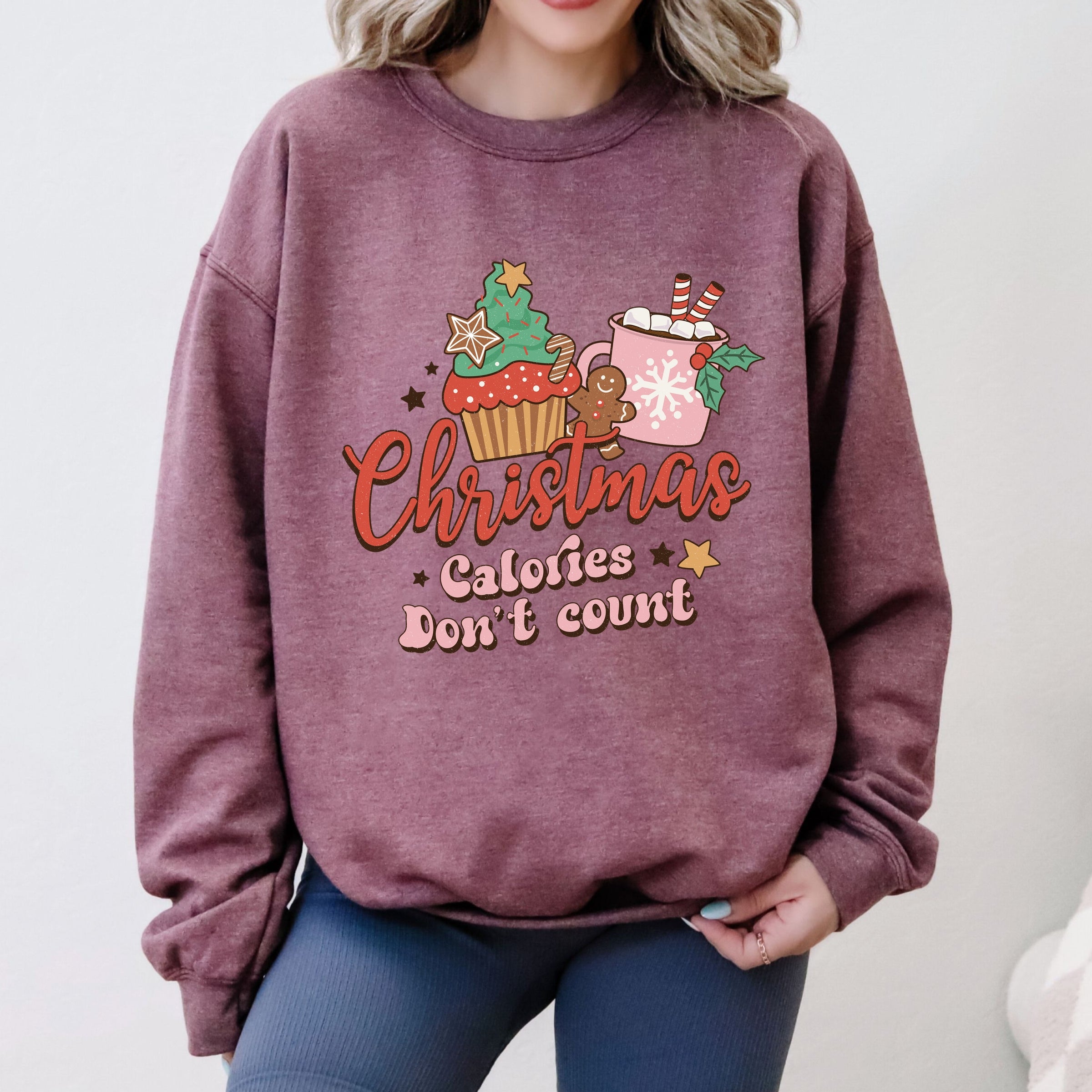 Christmas Calories Don't Count - Women's Graphic Sweatshirt