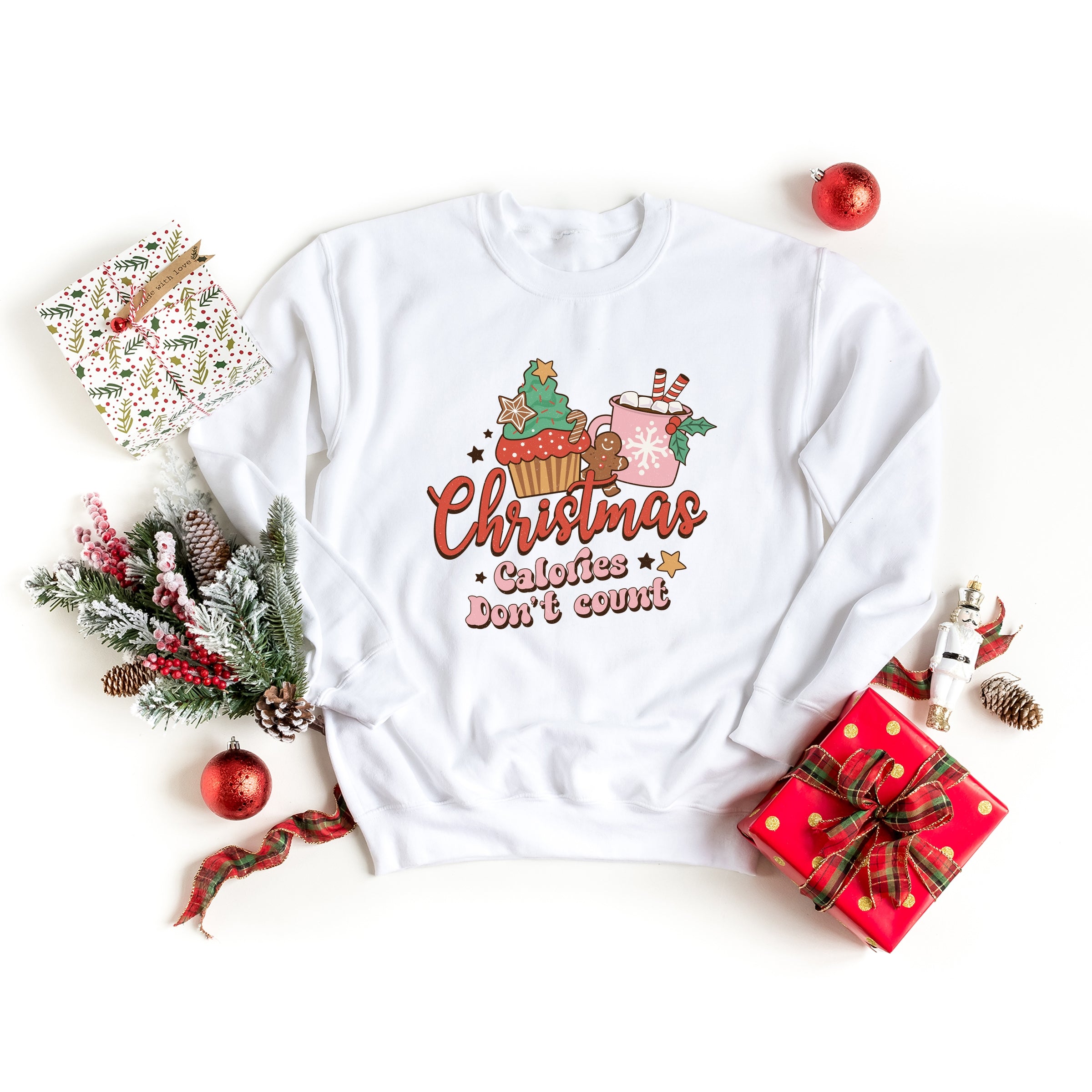 Christmas Calories Don't Count - Women's Graphic Sweatshirt