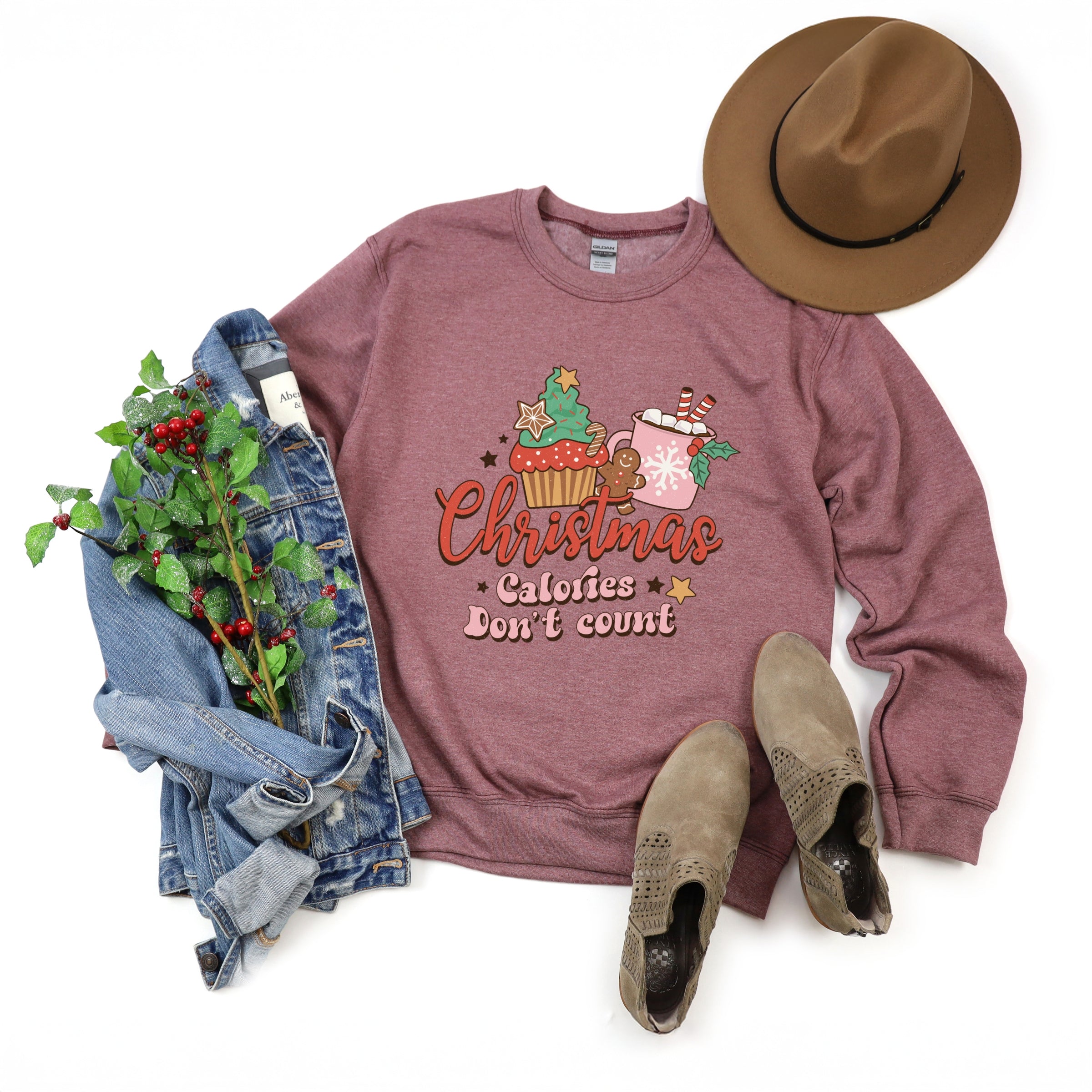 Christmas Calories Don't Count - Women's Graphic Sweatshirt