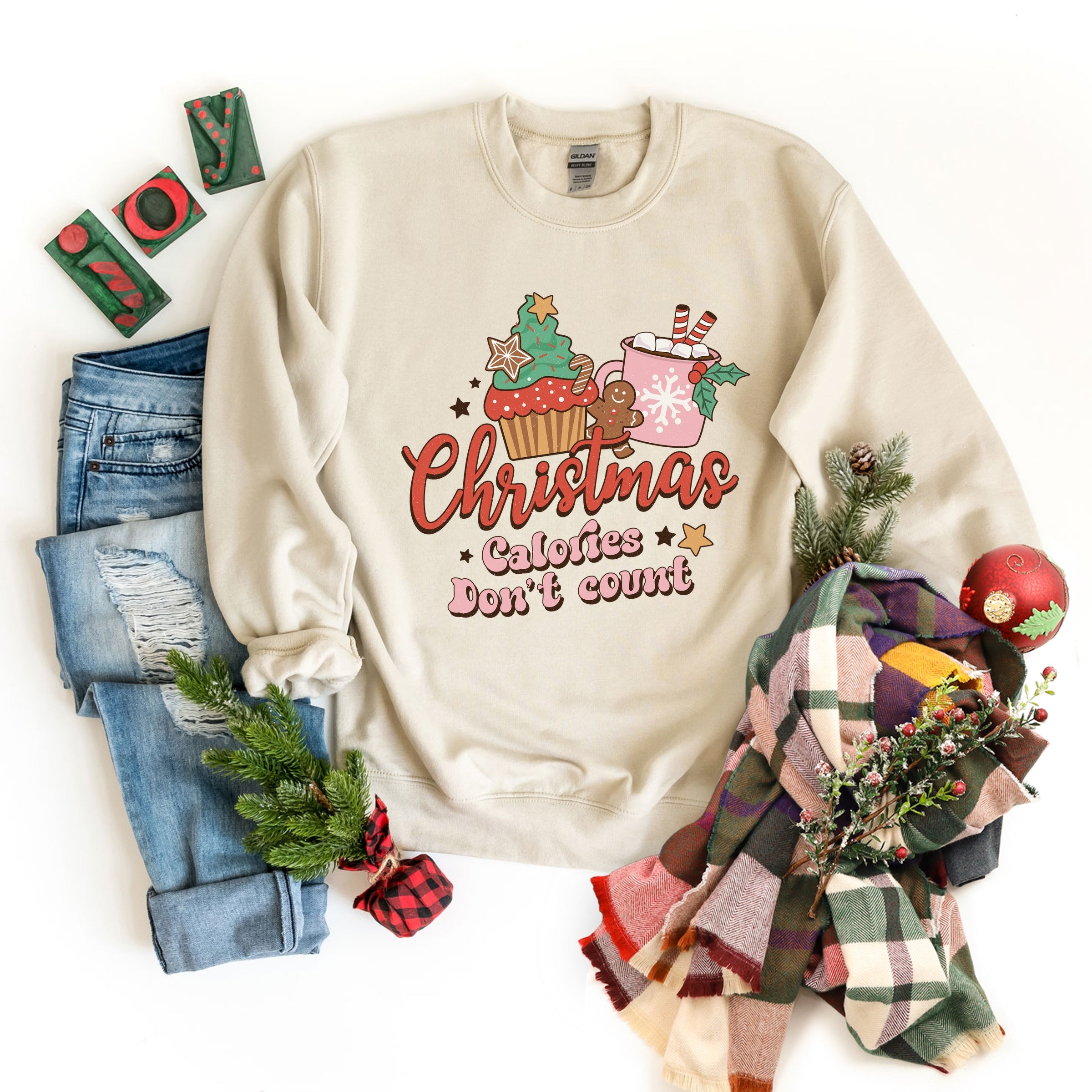 Christmas Calories Don't Count - Women's Graphic Sweatshirt
