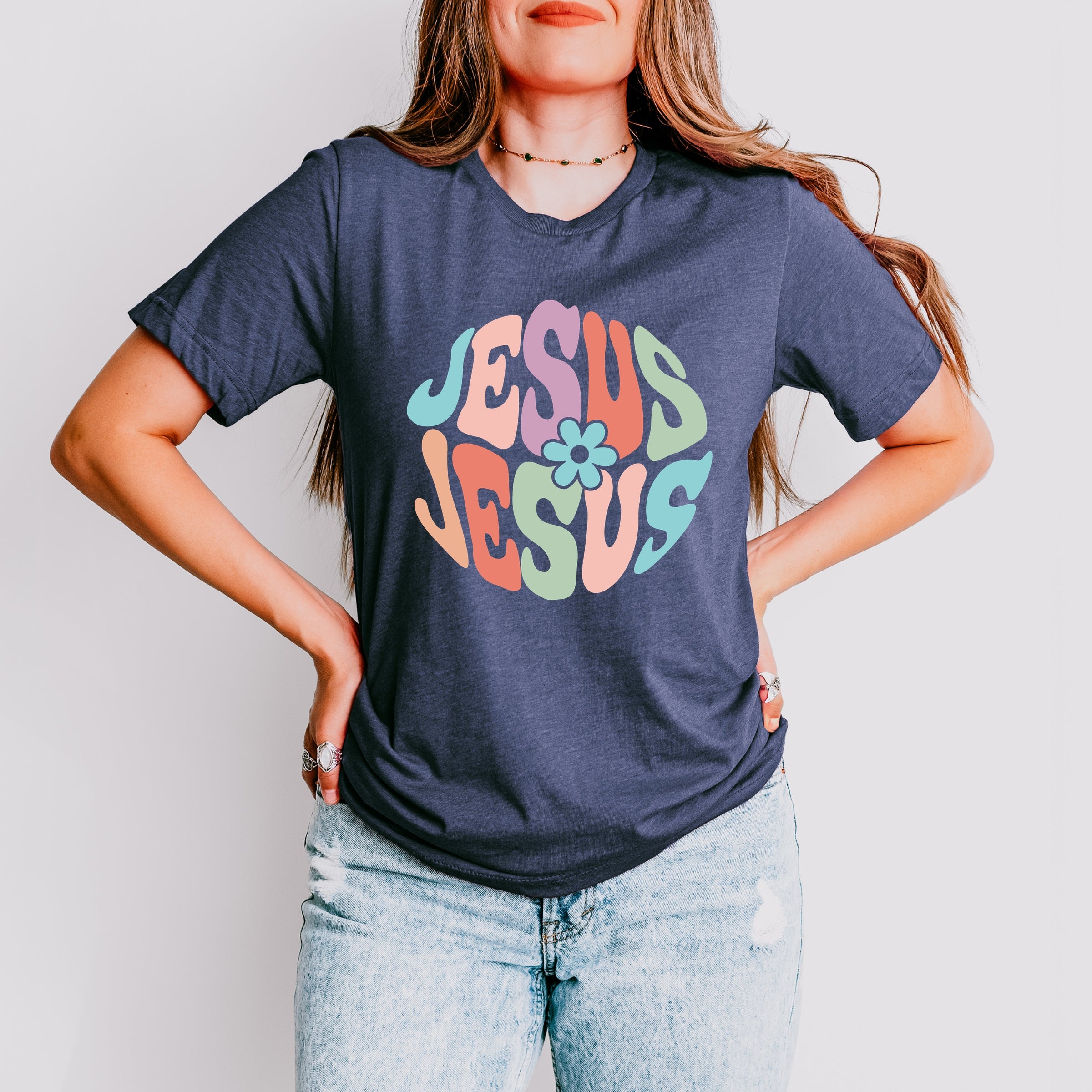 Jesus Flowers - Women's Short Sleeve Graphic T-Shirt