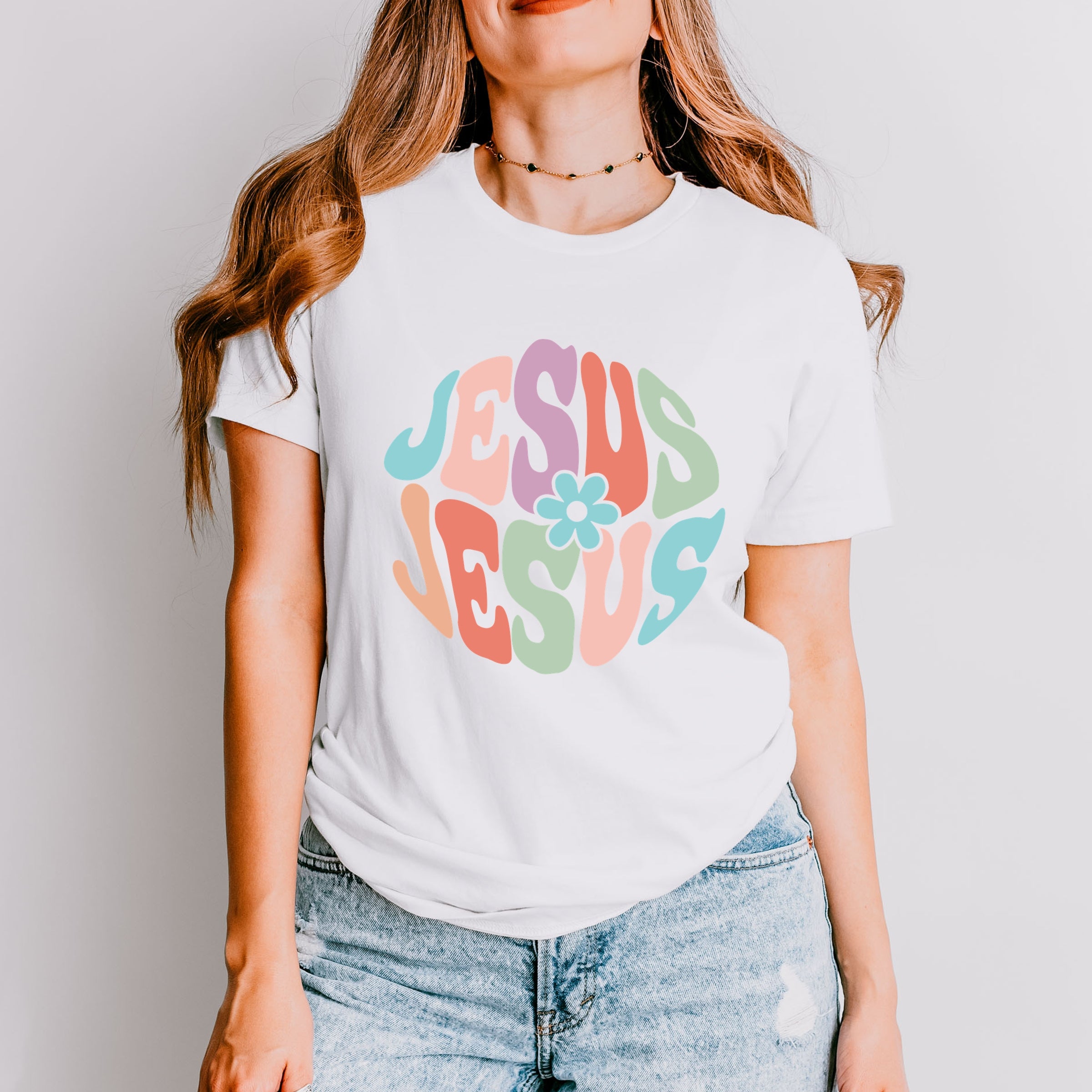 Jesus Flowers - Women's Short Sleeve Graphic T-Shirt