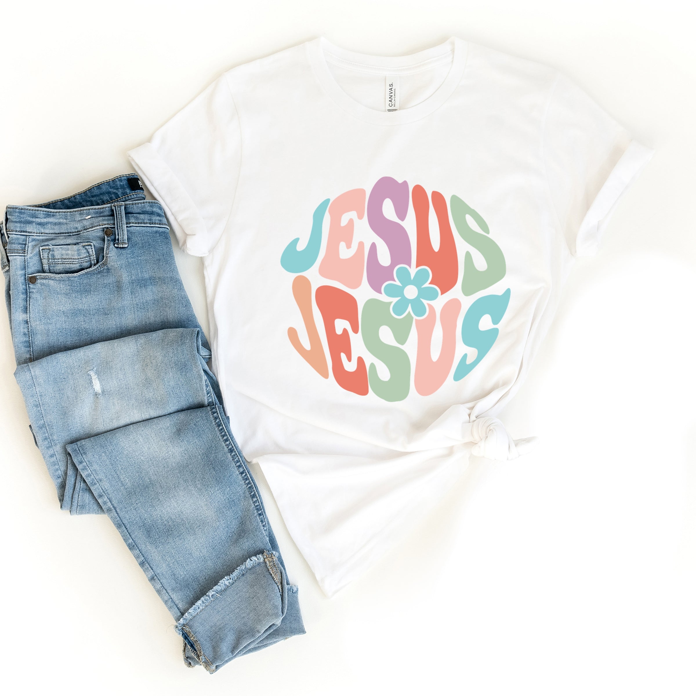 Jesus Flowers - Women's Short Sleeve Graphic T-Shirt
