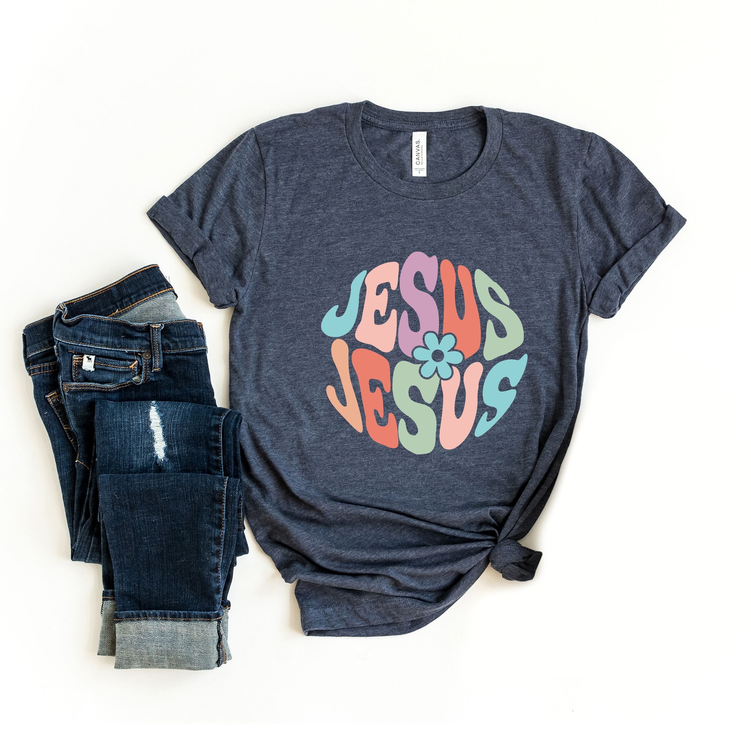 Jesus Flowers - Women's Short Sleeve Graphic T-Shirt