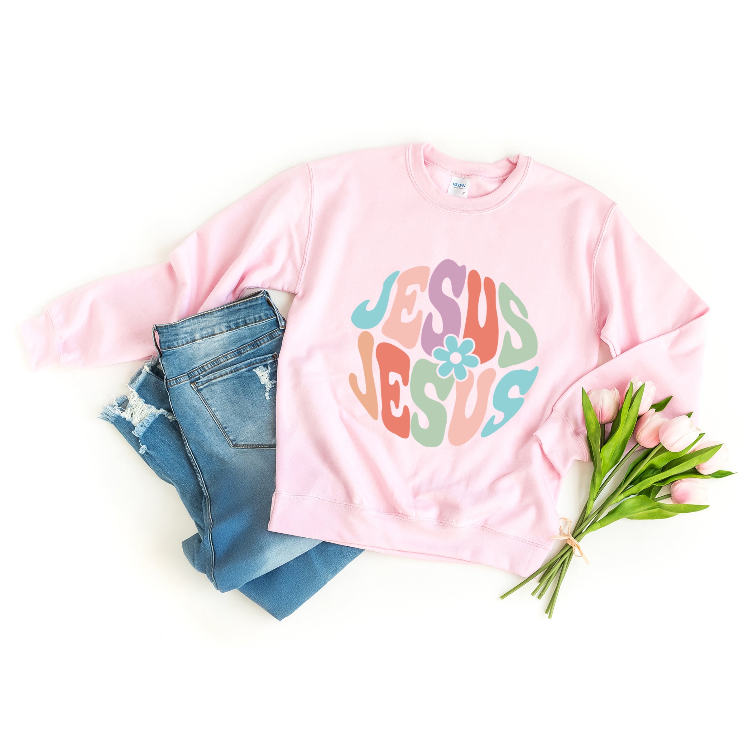 Jesus Flowers - Women's Graphic Sweatshirt