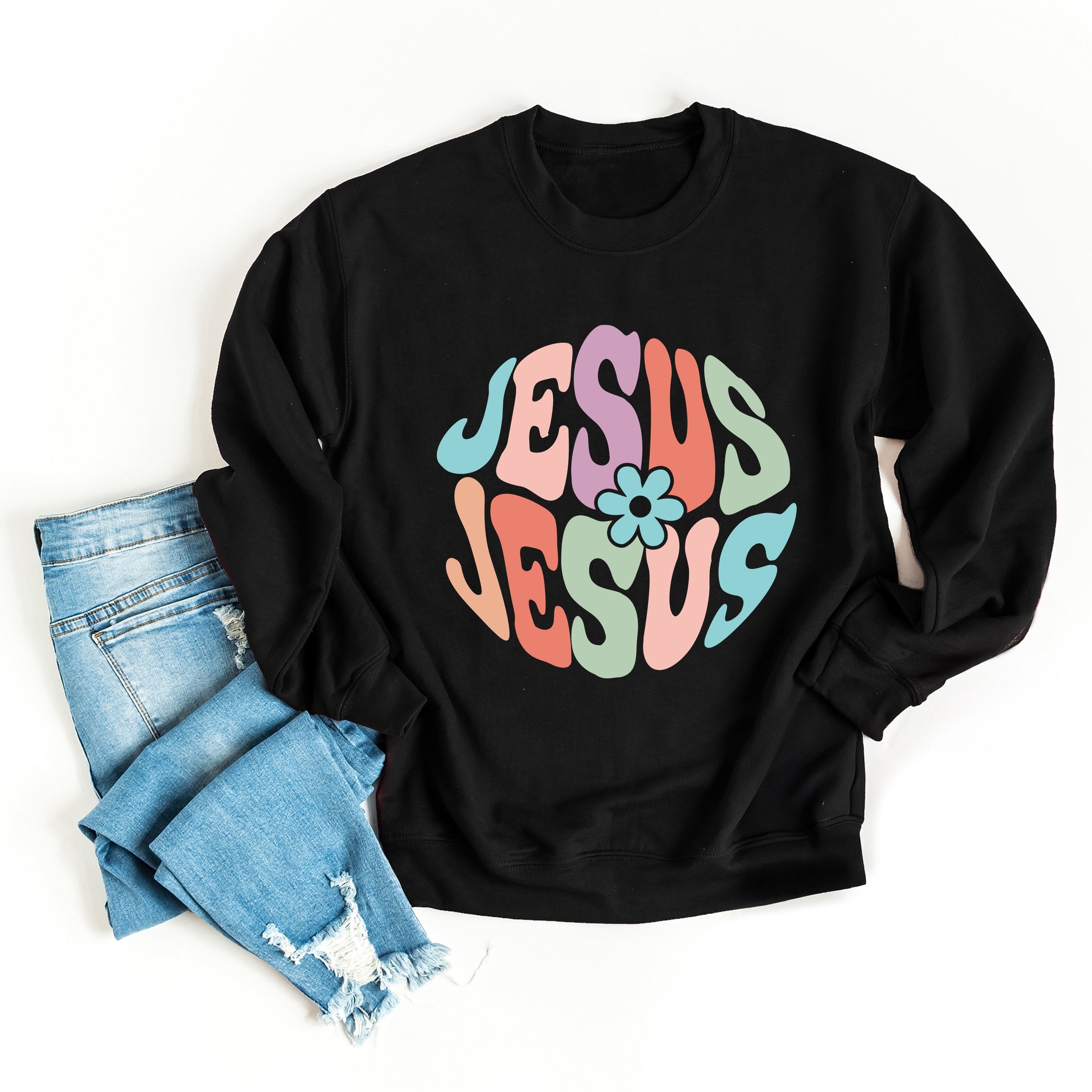 Jesus Flowers - Women's Graphic Sweatshirt