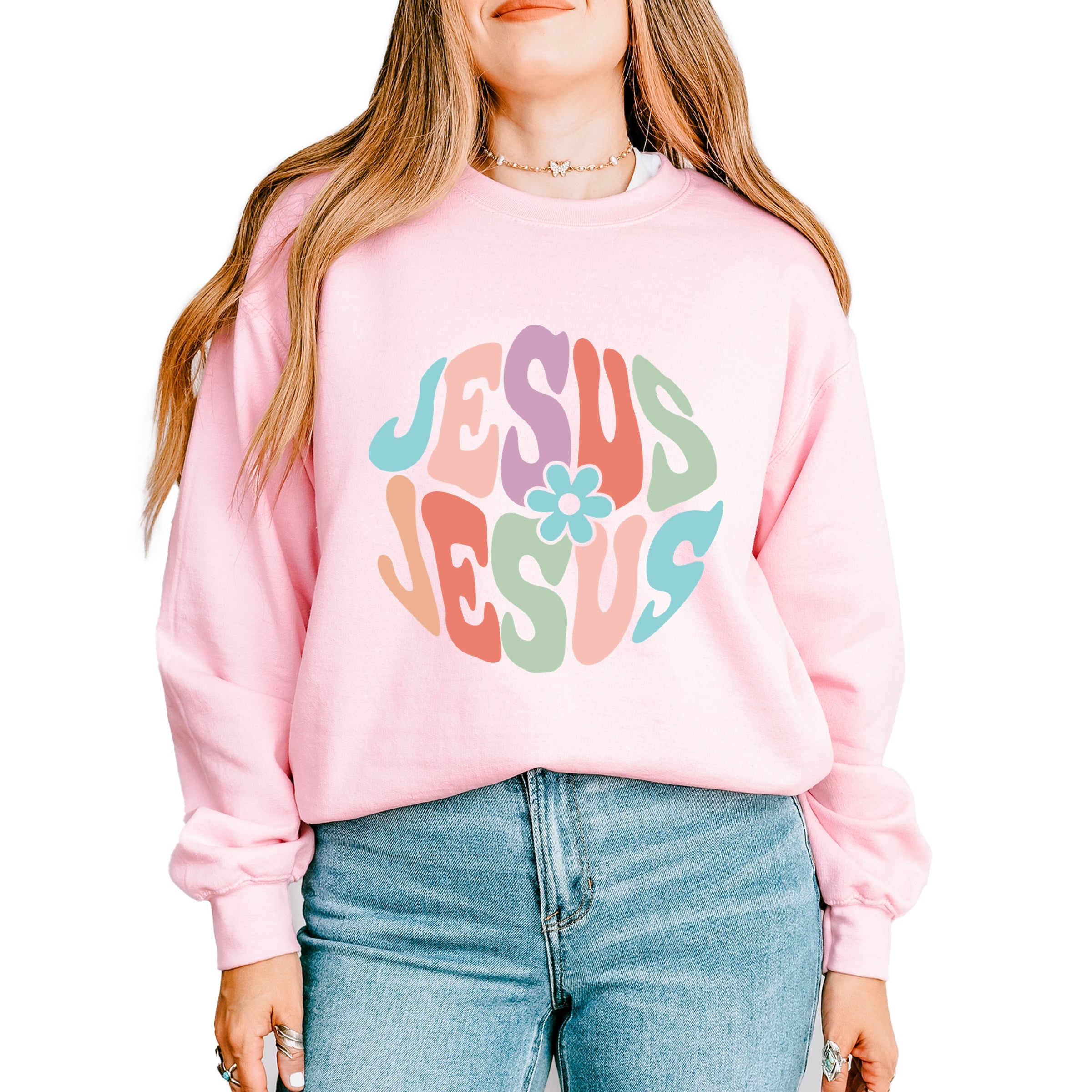 Jesus Flowers - Women's Graphic Sweatshirt
